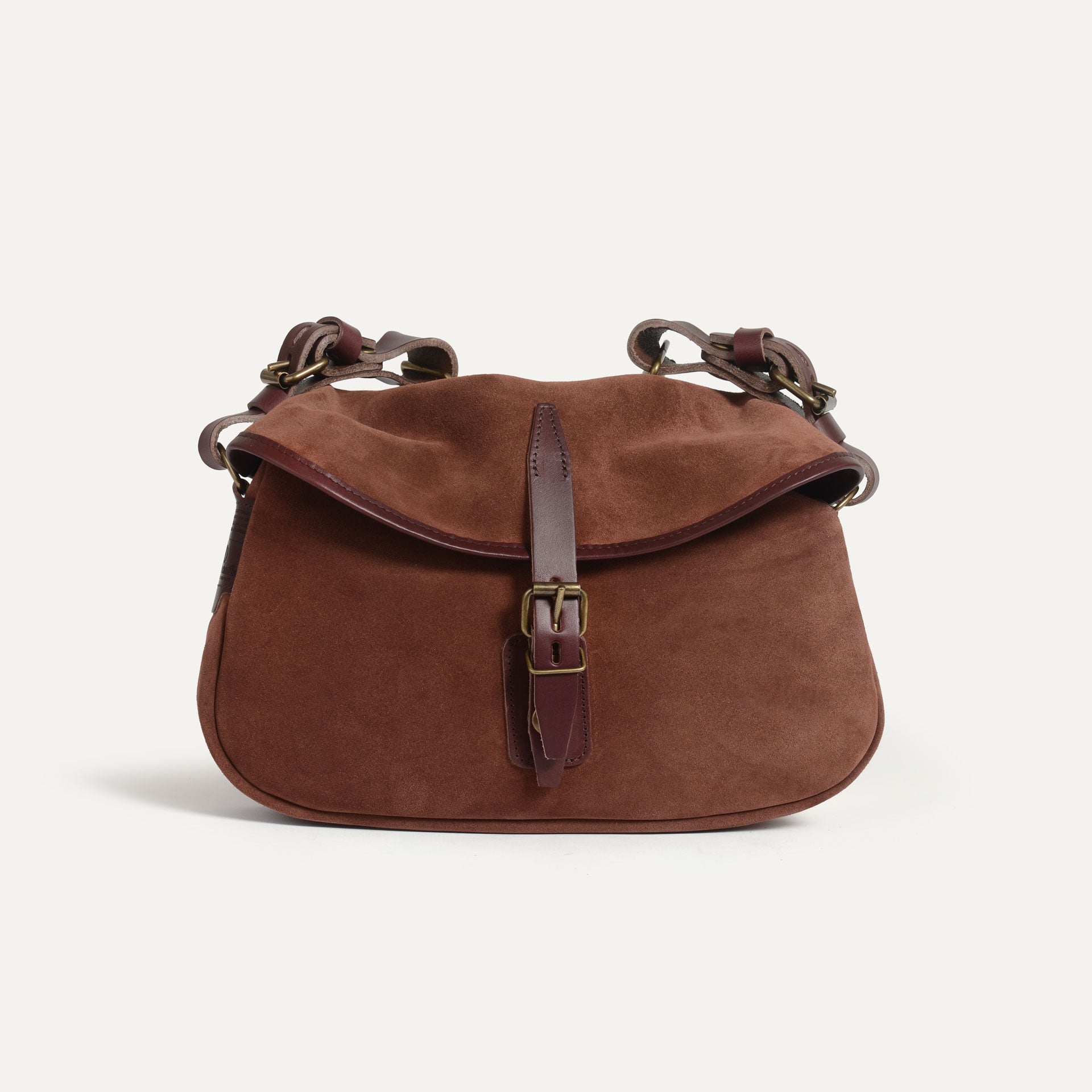 Musette des Fischers XS / Veloursleder - Rubinbraun (image n°1)