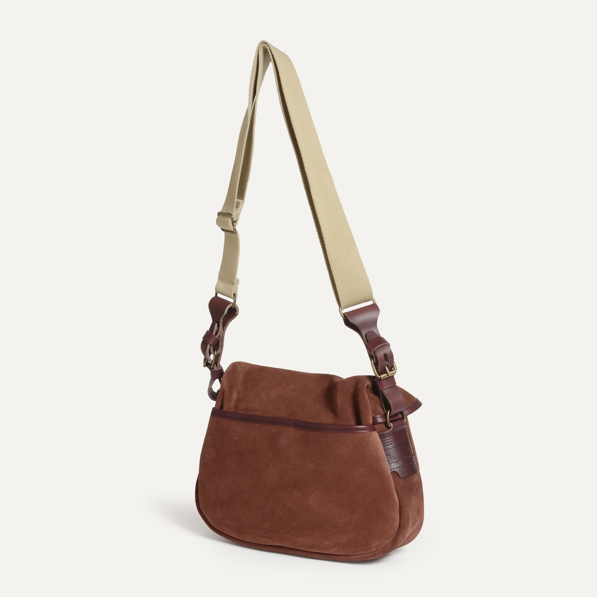 Musette XS Fisherman's bag / Suede - Ruby brown (image n°4)