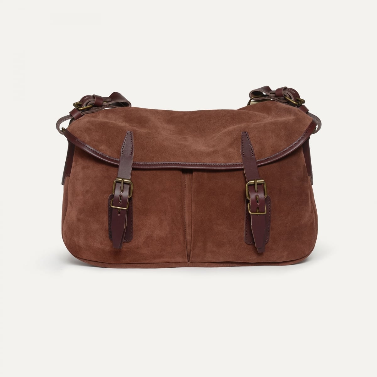 Musette du Pêcheur S / Cuir Velours - Marron Rubis (image n°1)
