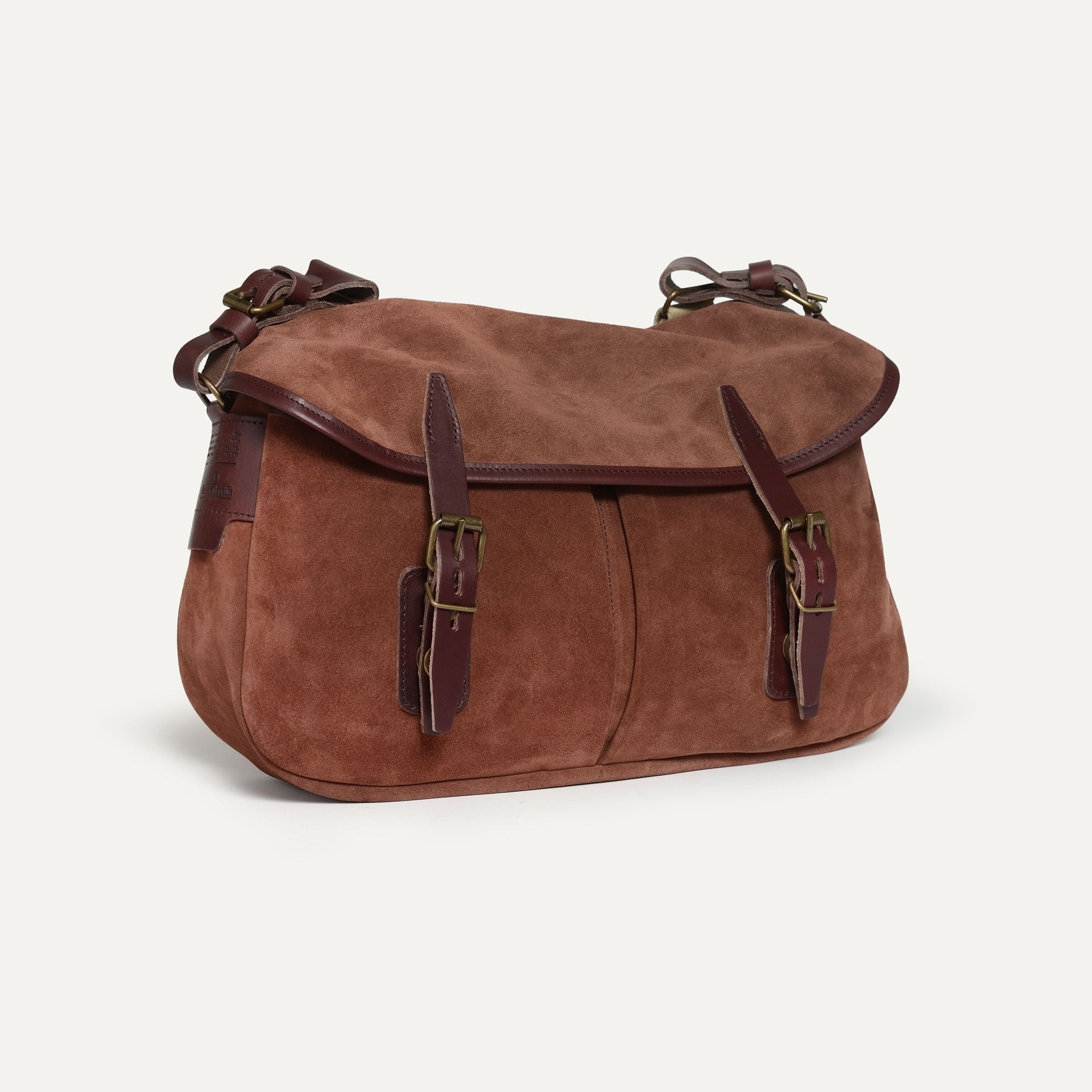 Musette S Fisherman's bag / Suede - Ruby brown (image n°2)