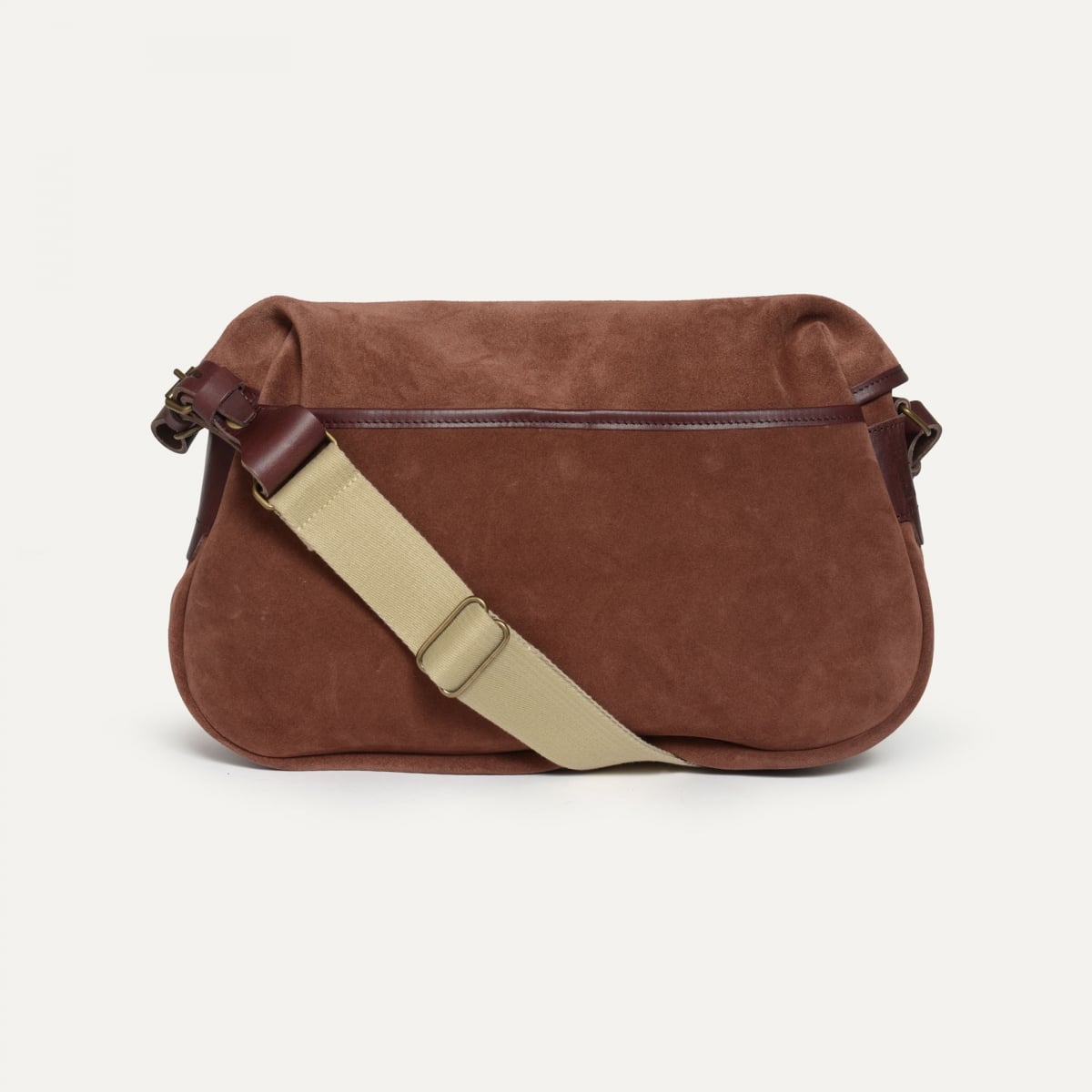 Musette du Pêcheur S / Cuir Velours - Marron Rubis (image n°3)