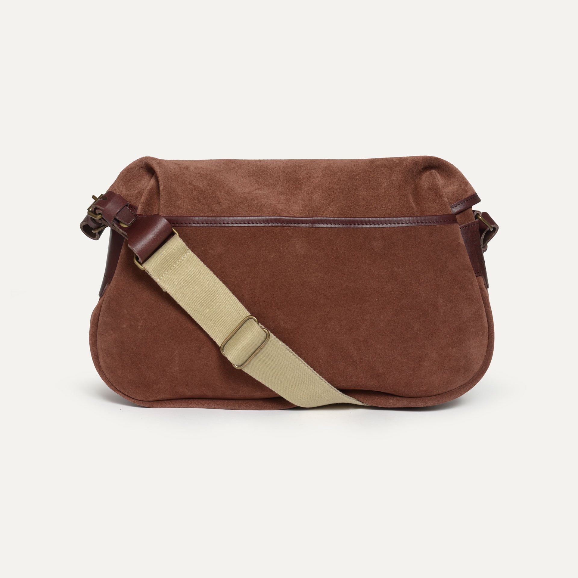 Musette du Pêcheur S / Cuir Velours - Marron Rubis (image n°3)