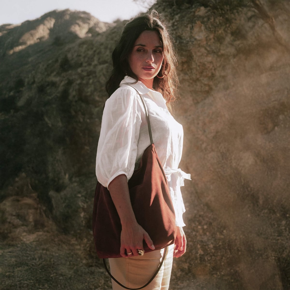 Multi way Mission Shoulder bag - Ruby Brown (image n°4)