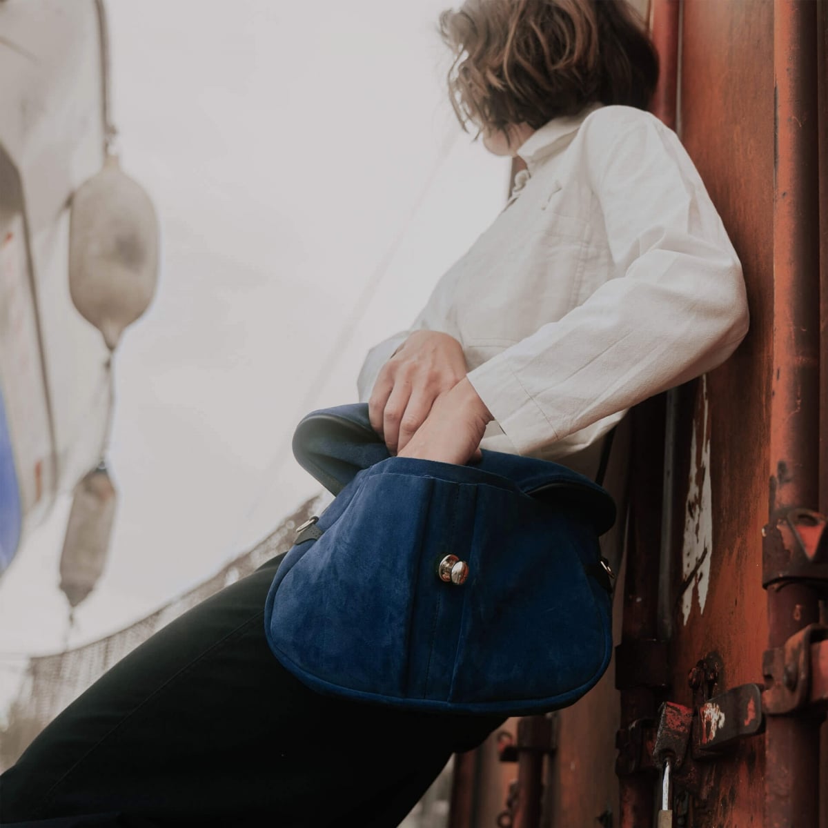 Soft musette S Janice - Bleu Agate (image n°9)