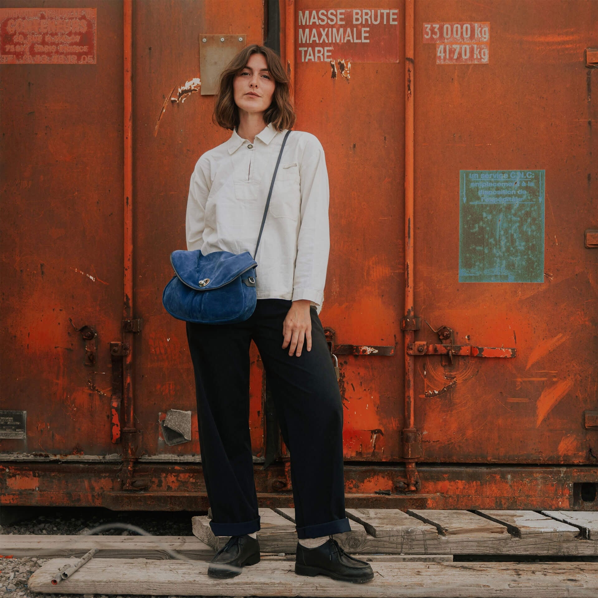 Soft musette S Janice - Agate blue (image n°7)