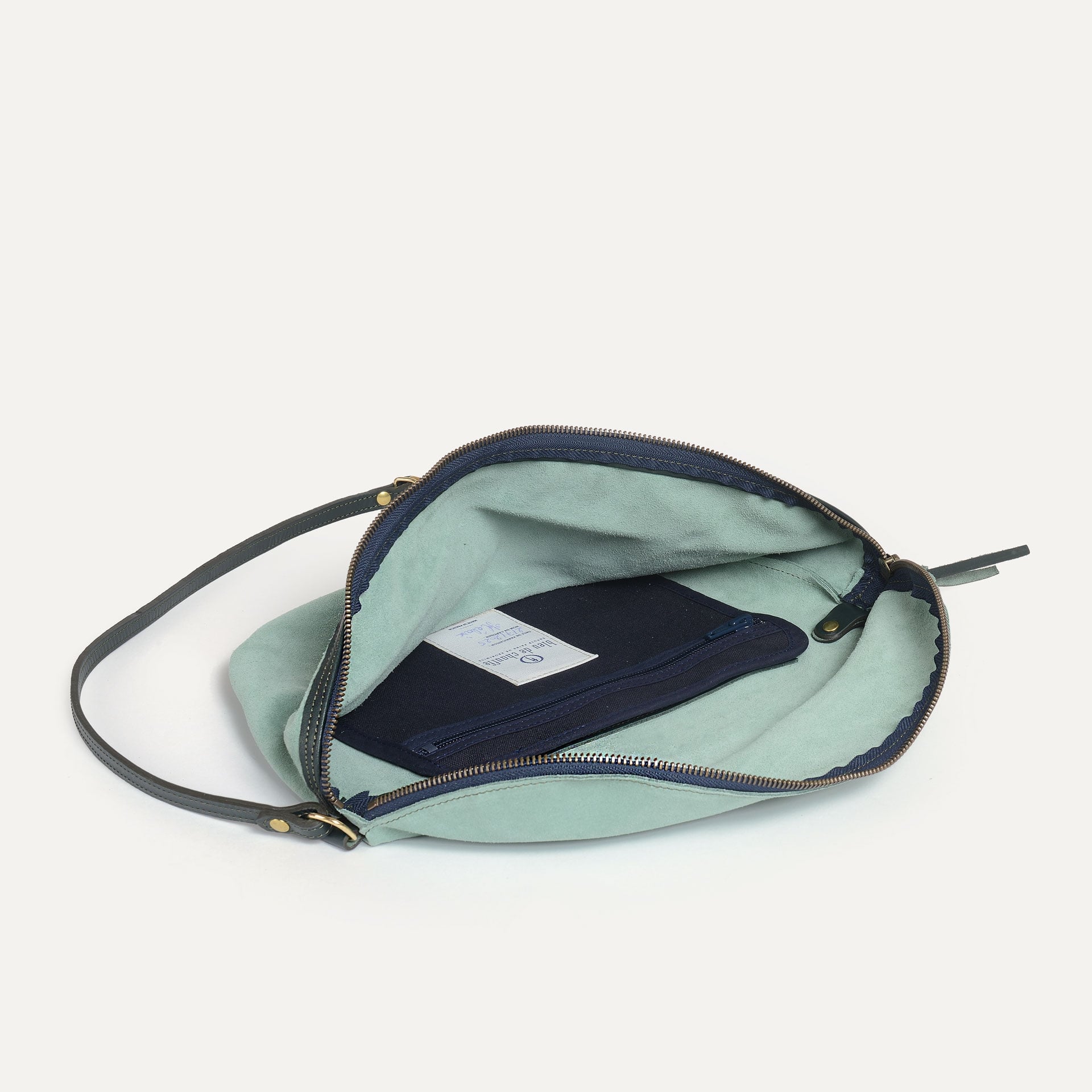 Bea XL Belt bag / Suede - Jade green (image n°4)