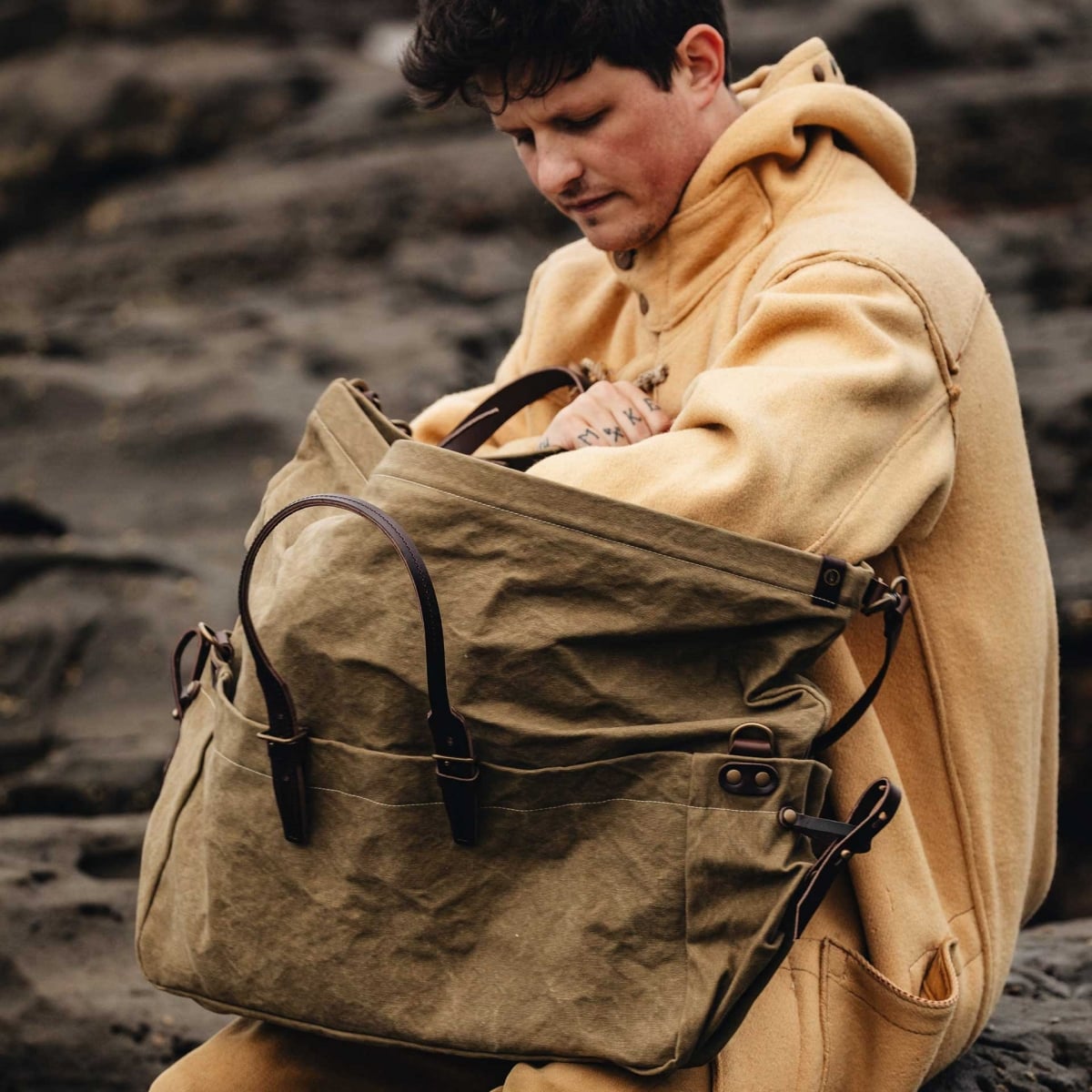 Sac de voyage Cabine - Kaki US stonewashed (image n°6)