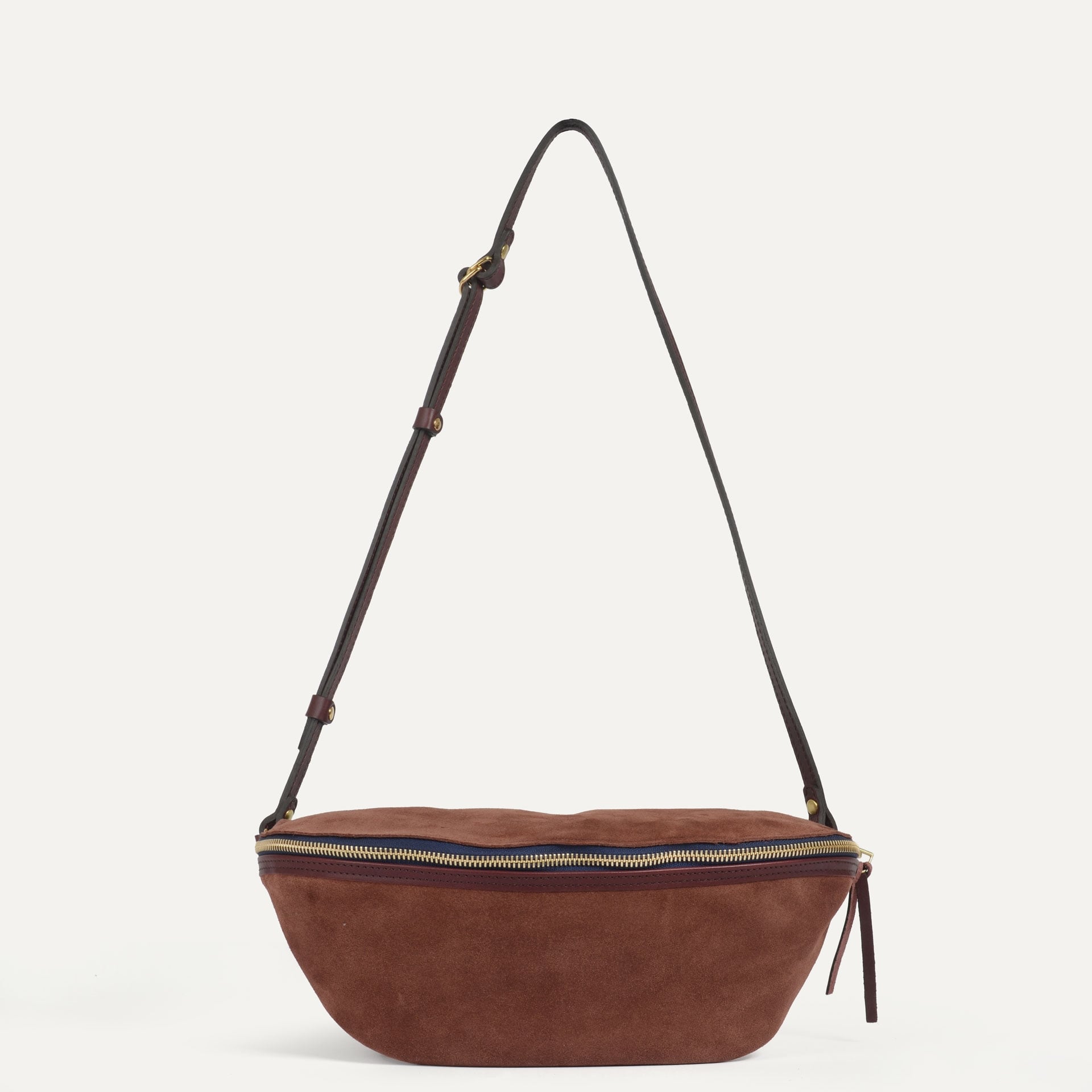 Bea Belt bag / Suede - Ruby brown (image n°1)