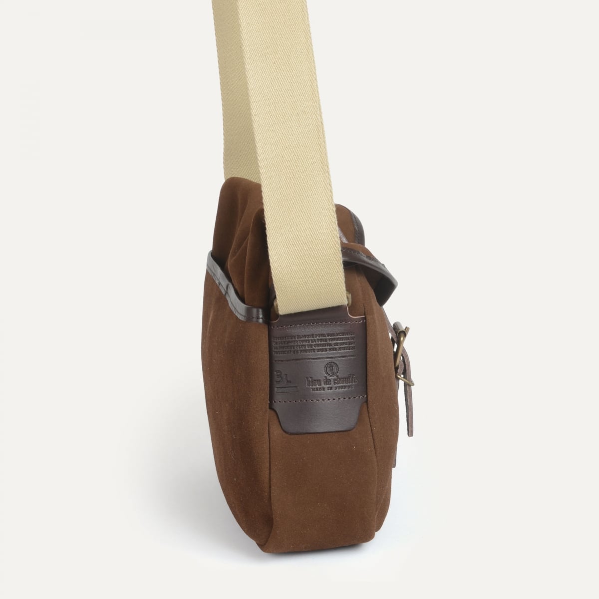 Musette des Fischers XS / Veloursleder - Schokolade (image n°4)
