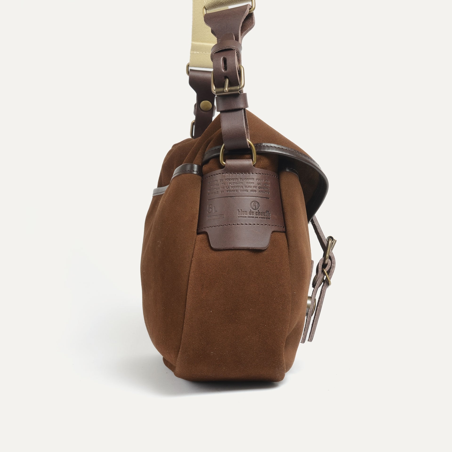Musette S Fisherman's bag / Suede - Chocolate (image n°3)