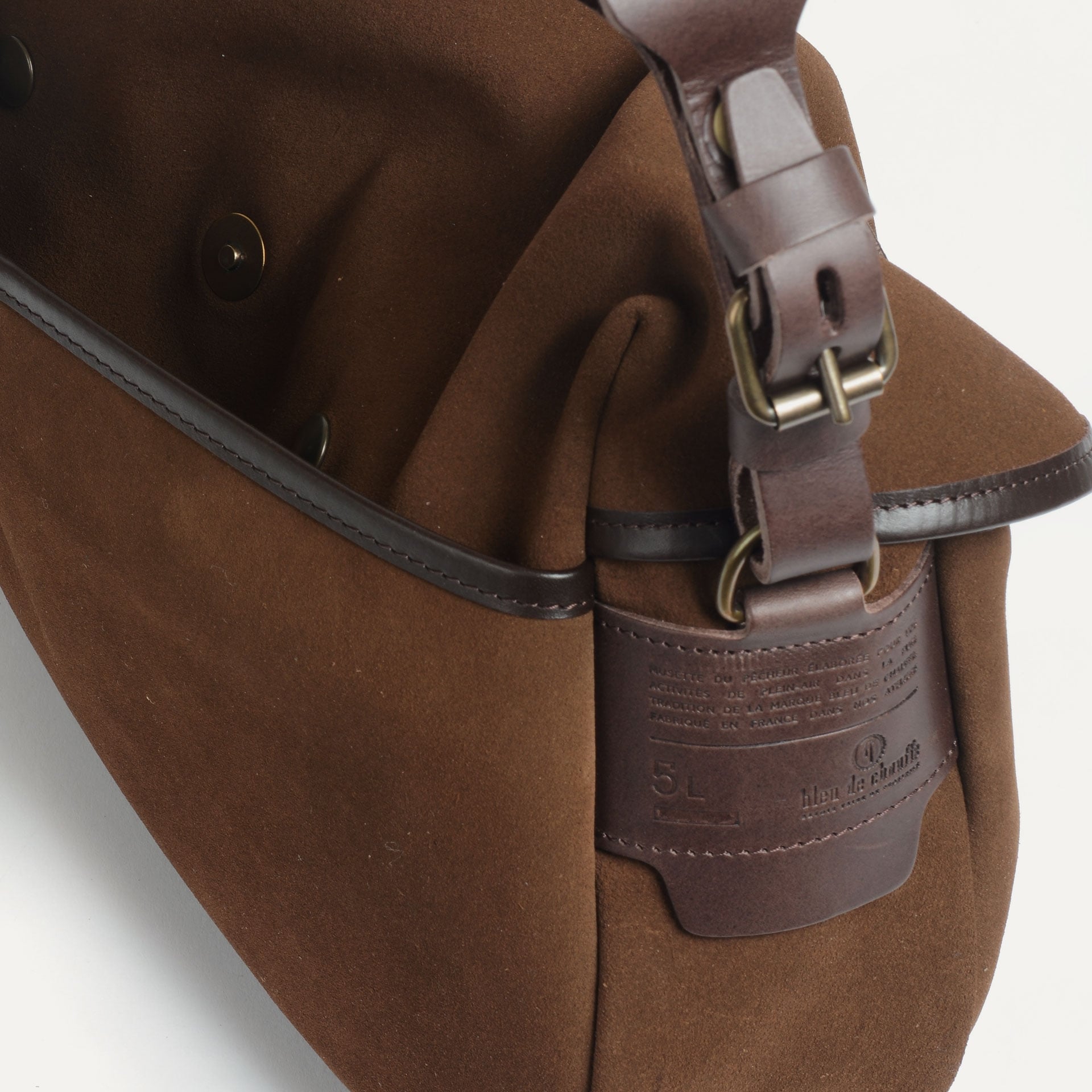 Musette S Fisherman's bag / Suede - Chocolate (image n°5)