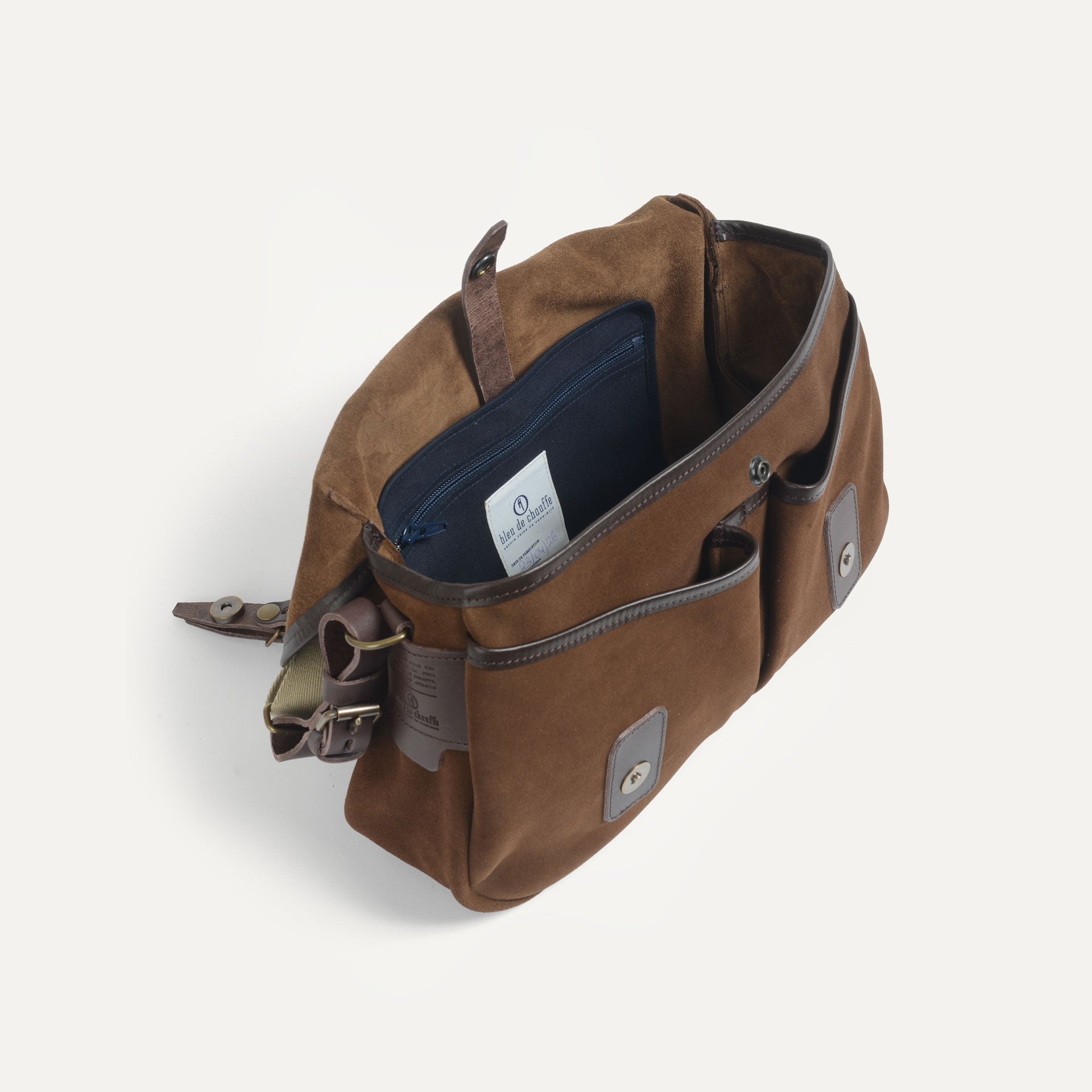 Musette S Fisherman's bag / Suede - Chocolate (image n°6)
