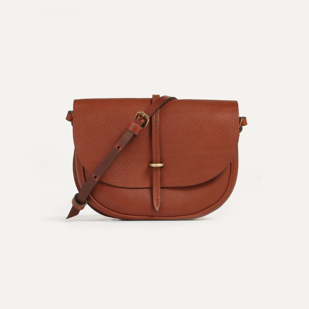 Mini sac postier Java - Rust/Cognac (image n°1)