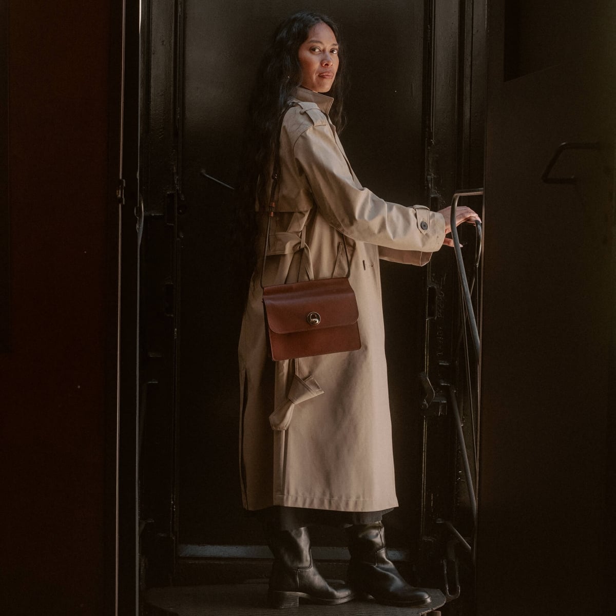 Bolso tipo cartera - Marrón ámbar (imagen n.º 9)