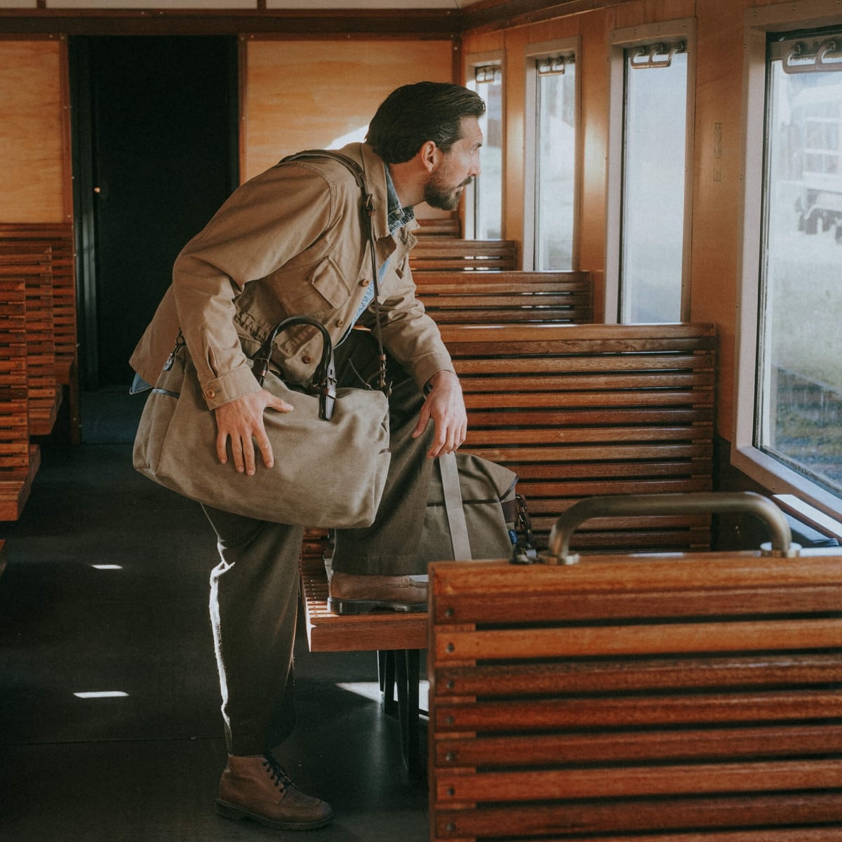 Hobo Travel Bag - Khaki US Stonewashed (image n°5)