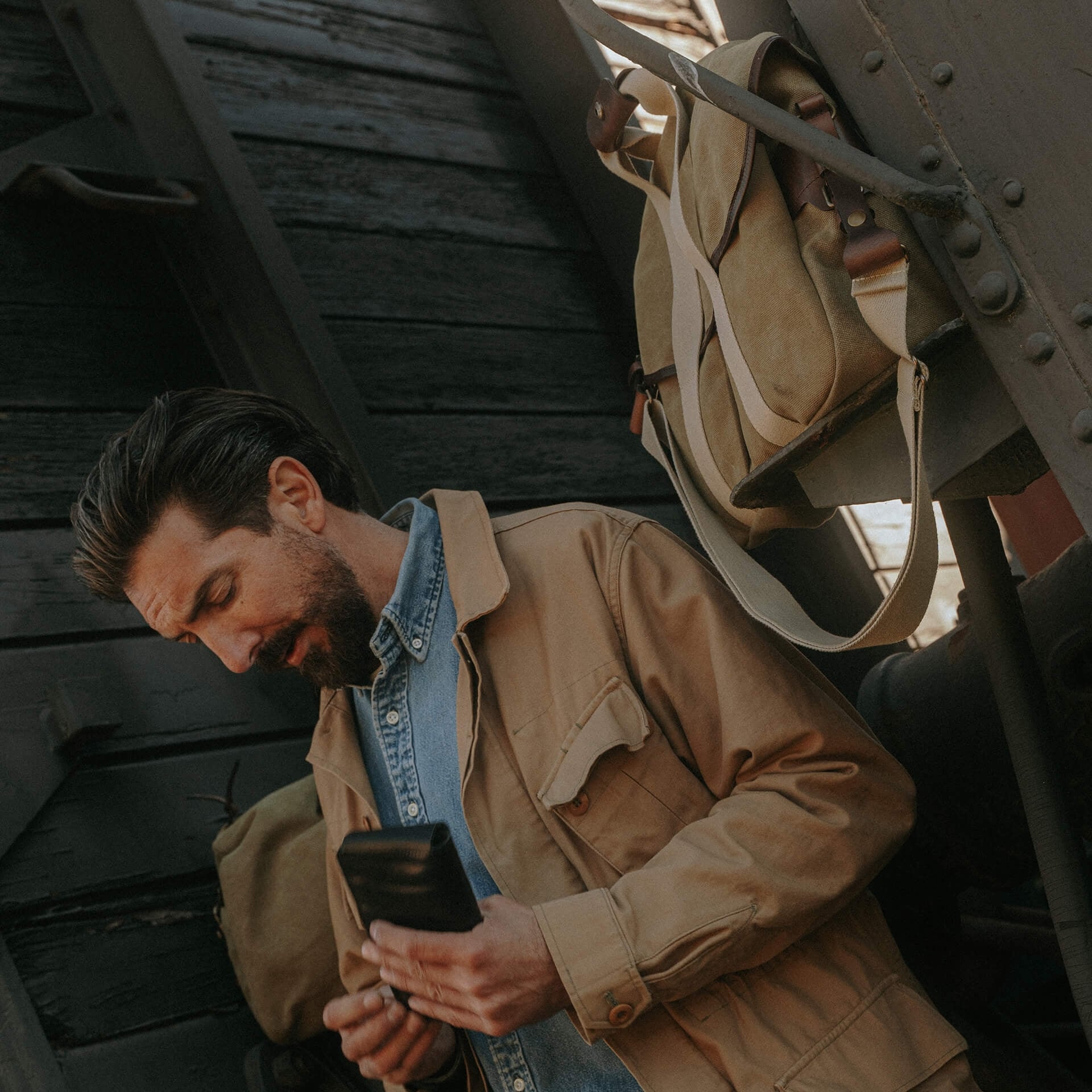 Musette Business bag - Khaki US Stonewashed (image n°9)
