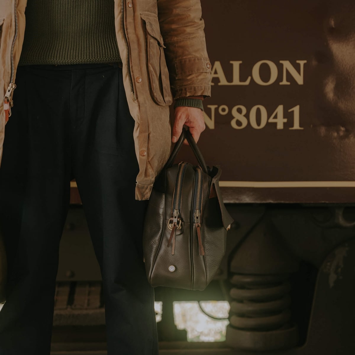 Zeppo duo business bag - Liscio Brown (image n°3)