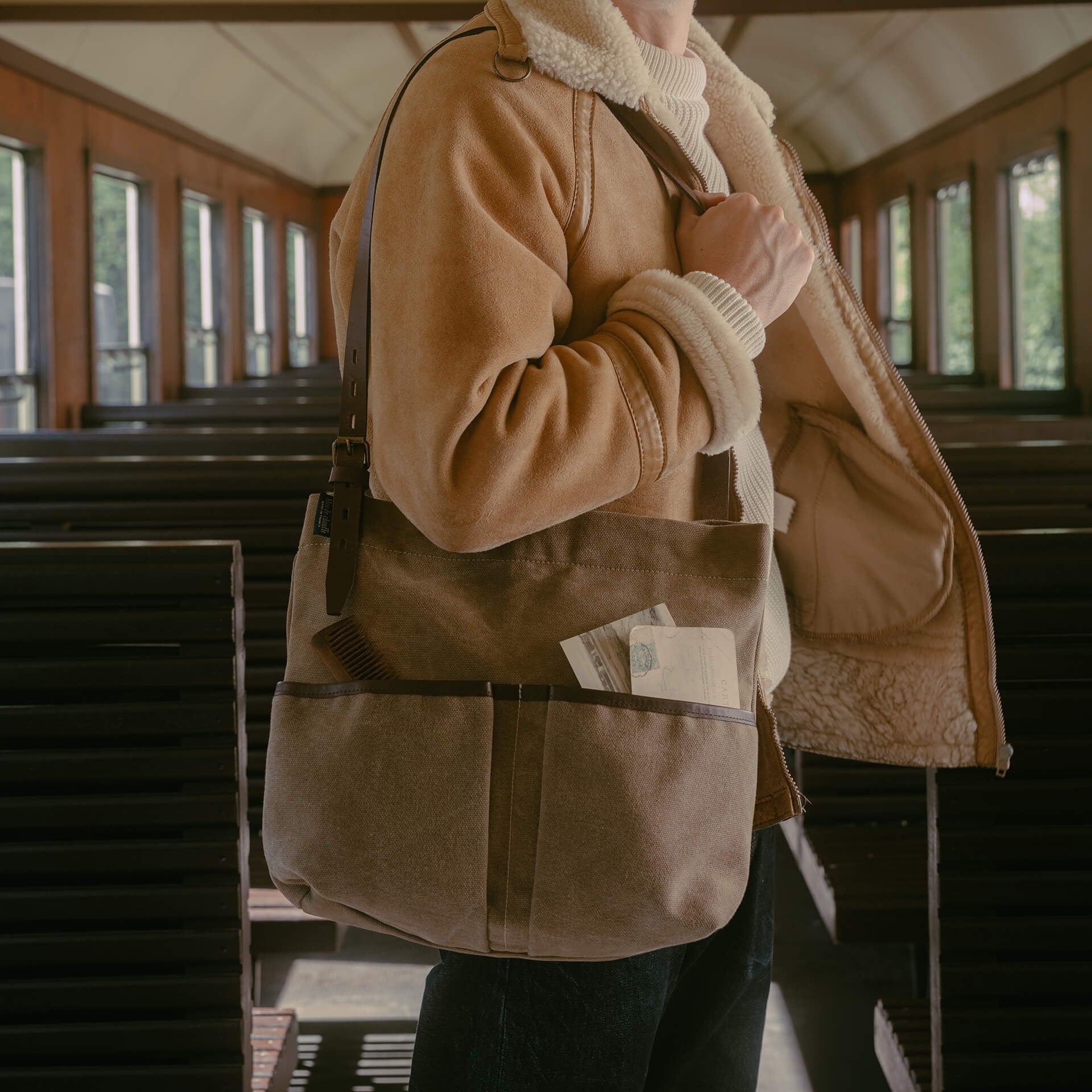 Bolso alto Gombe - Caqui US Stonewashed (imagen n.º 8)