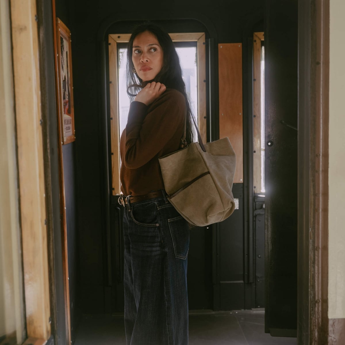 Bolso alto Gombe - Caqui US Stonewashed (imagen n.º 6)