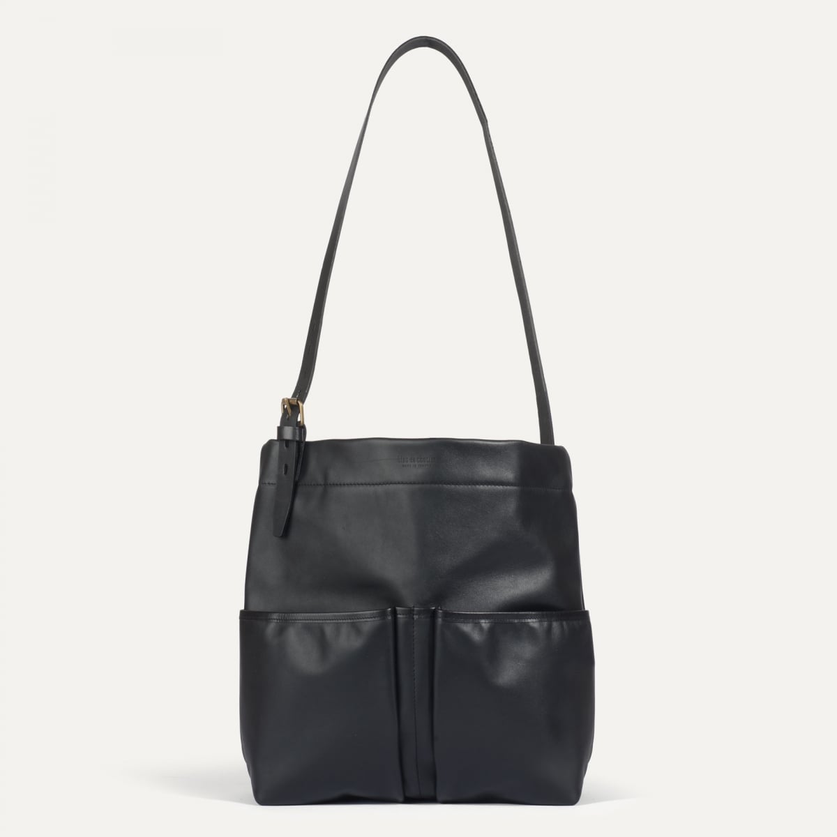 Pochette haute Gombe liscio - Noir (image n°3)