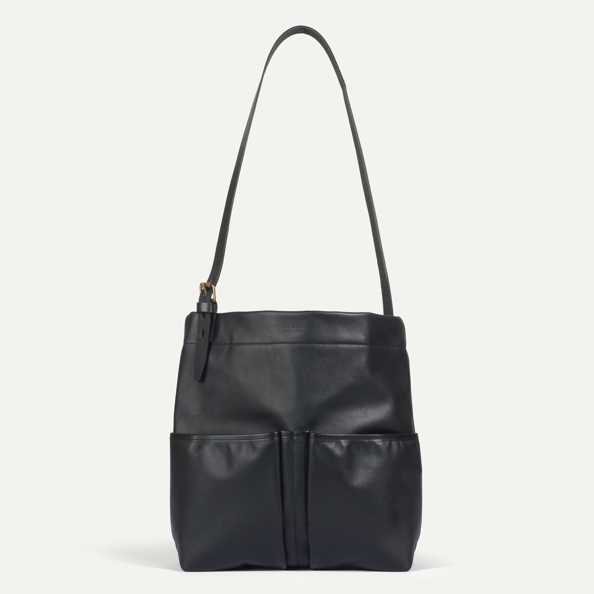 Pochette haute Gombe liscio - Noir (image n°3)