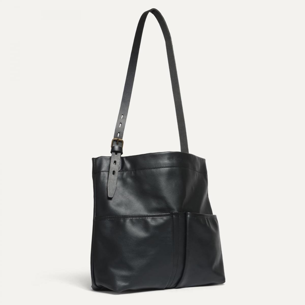 Pochette haute Gombe liscio - Noir (image n°2)