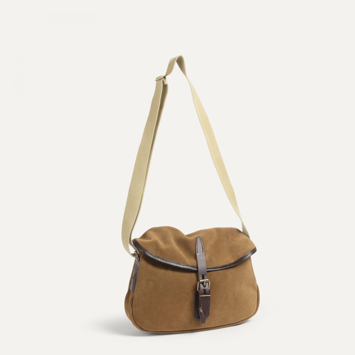 Musette XS Fisherman's bag / Suede - Hazelnut Brown (image n°3)