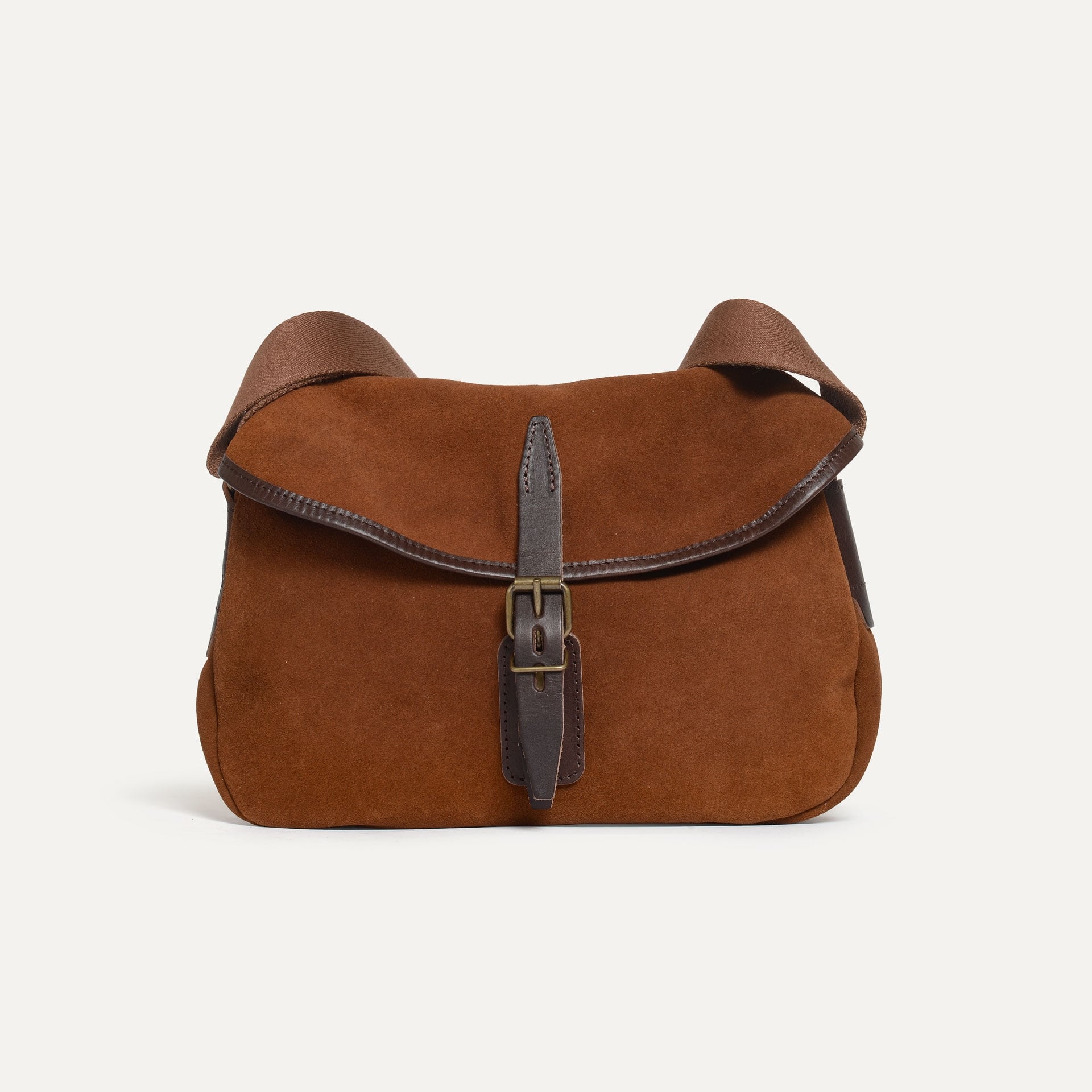 Musette XS Fisherman's bag / Suede - Fawn Brown (image n°1)
