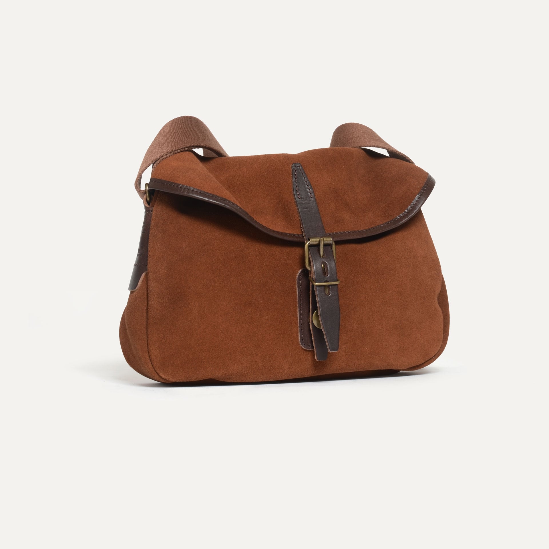 Musette XS Fisherman's bag / Suede - Fawn Brown (image n°2)