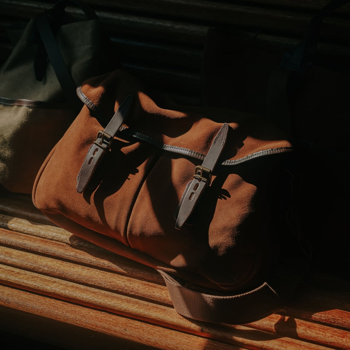 Musette des Fischers S / Veloursleder - Lohbraun (image n°6)