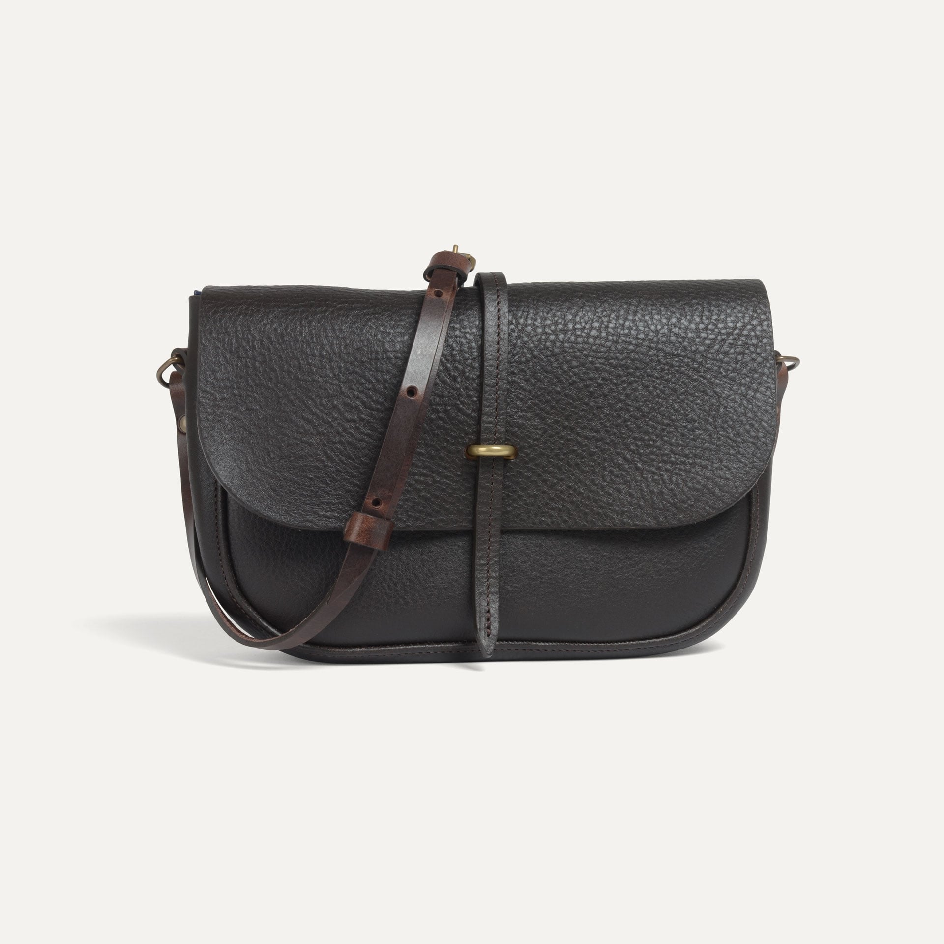 Pastiche postman bag / handbag - Dark Brown (image n°1)