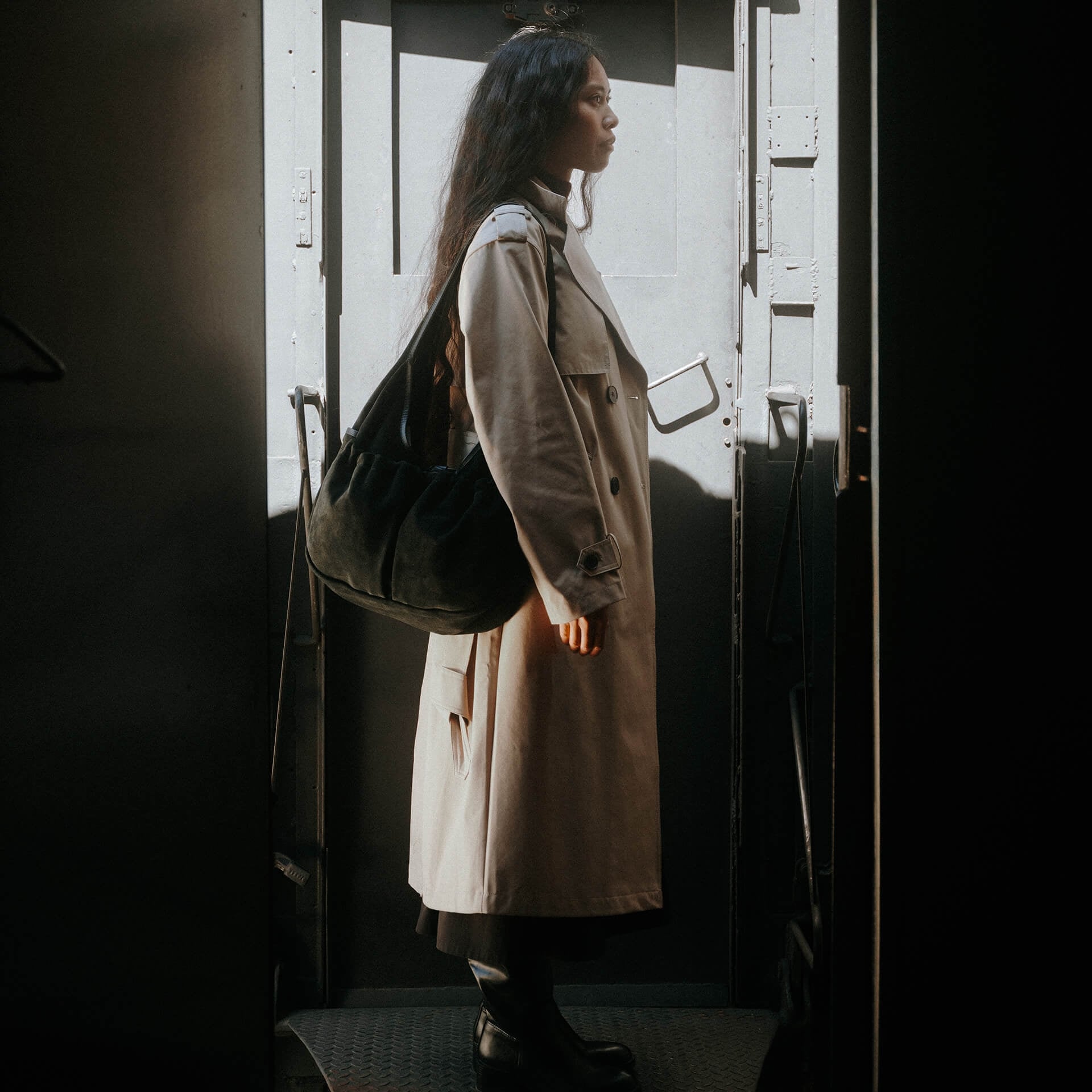 Tasche Paula - Schwarz Wildleder (image n°6)