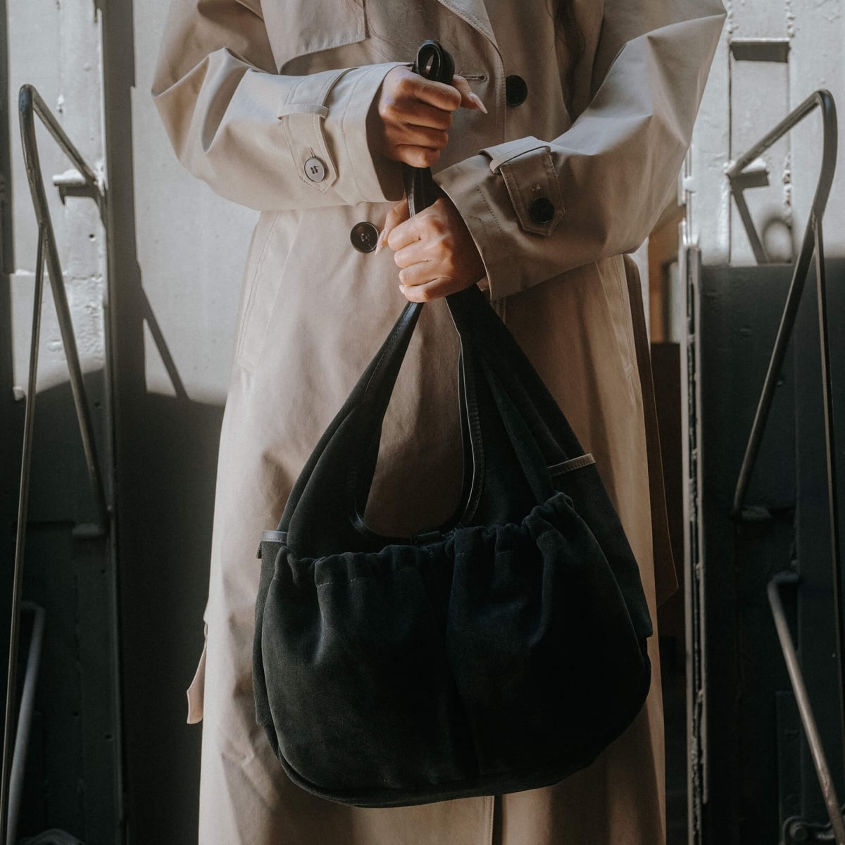 Tasche Paula - Schwarz Wildleder (image n°8)