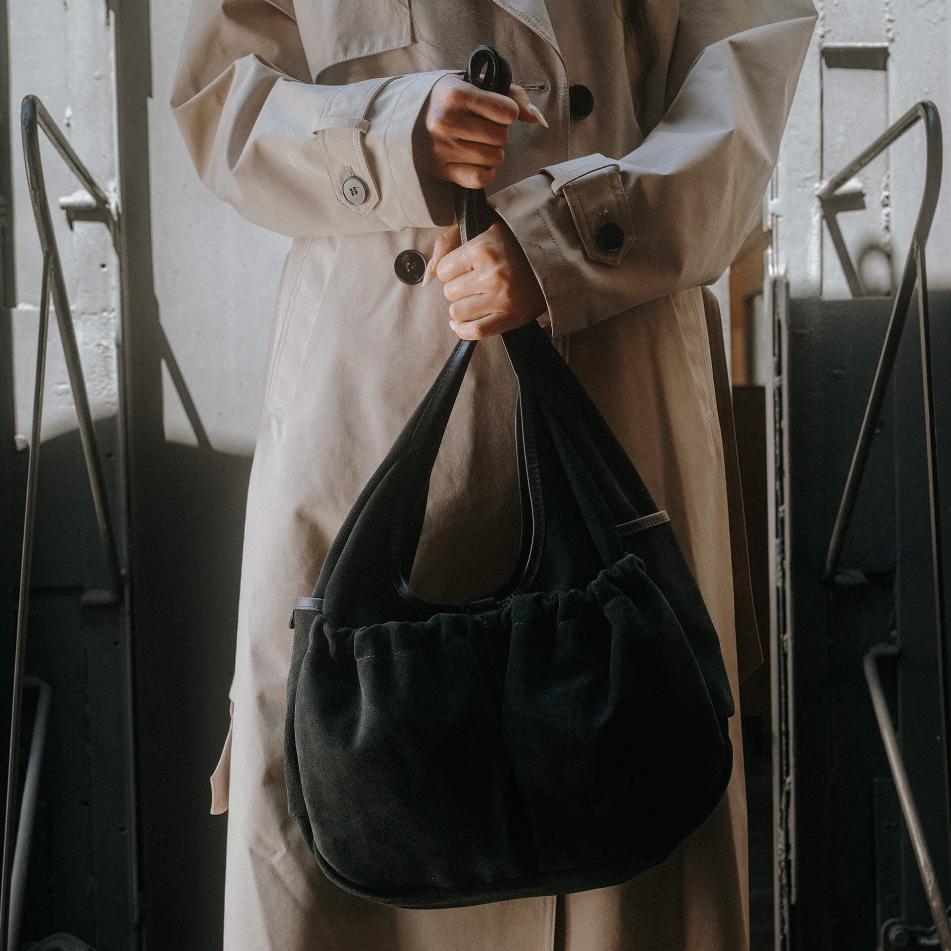 Tasche Paula - Schwarz Wildleder (image n°8)