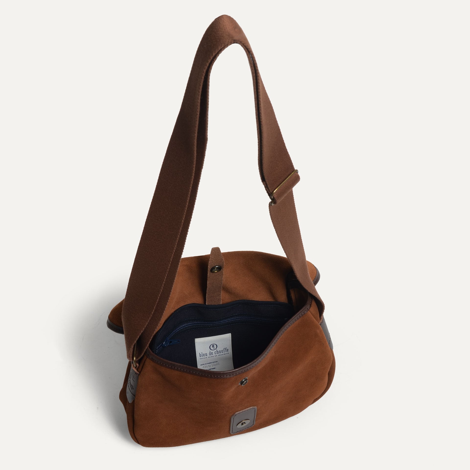 Musette XS Fisherman's bag / Suede - Fawn Brown (image n°6)