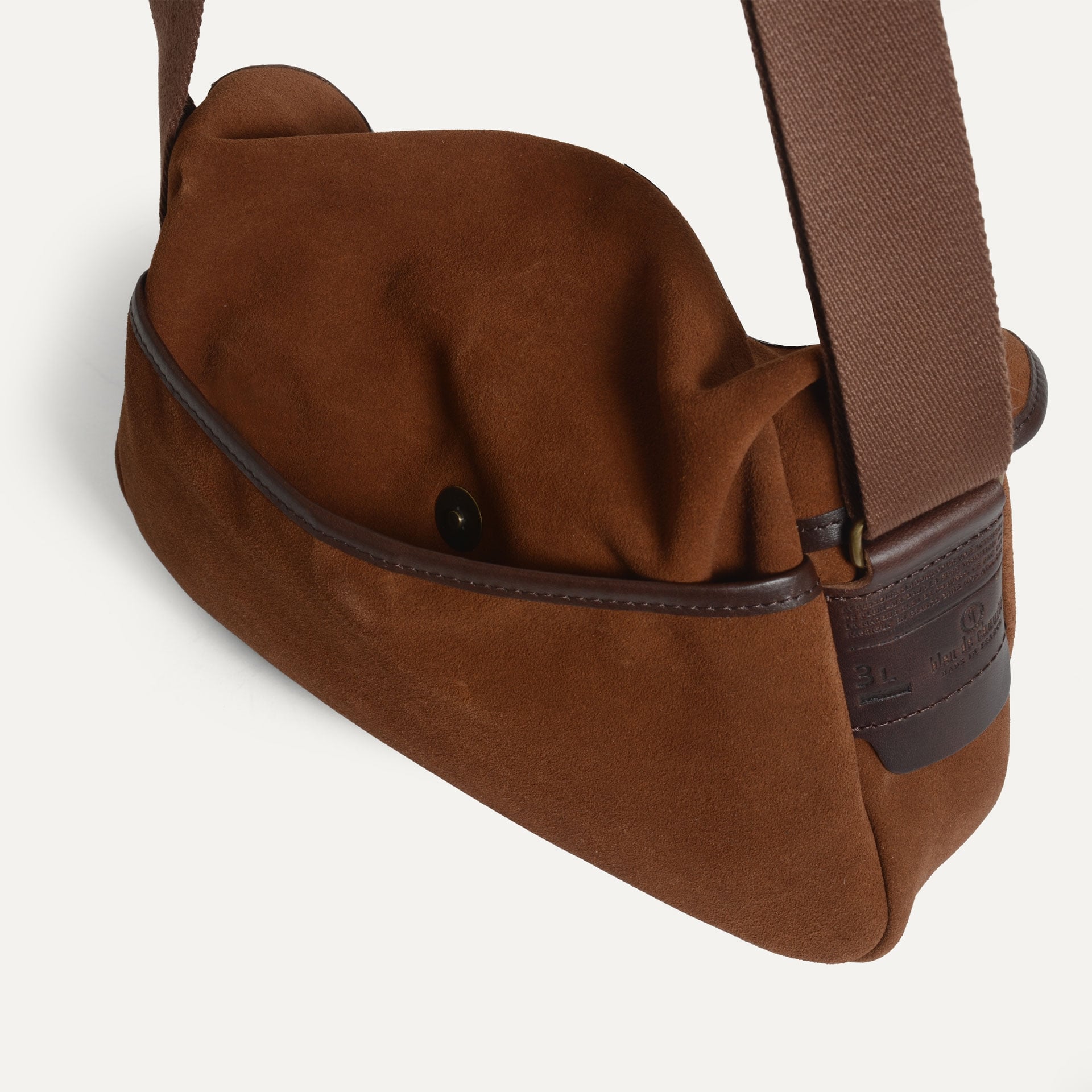 Musette XS Fisherman's bag / Suede - Fawn Brown (image n°12)
