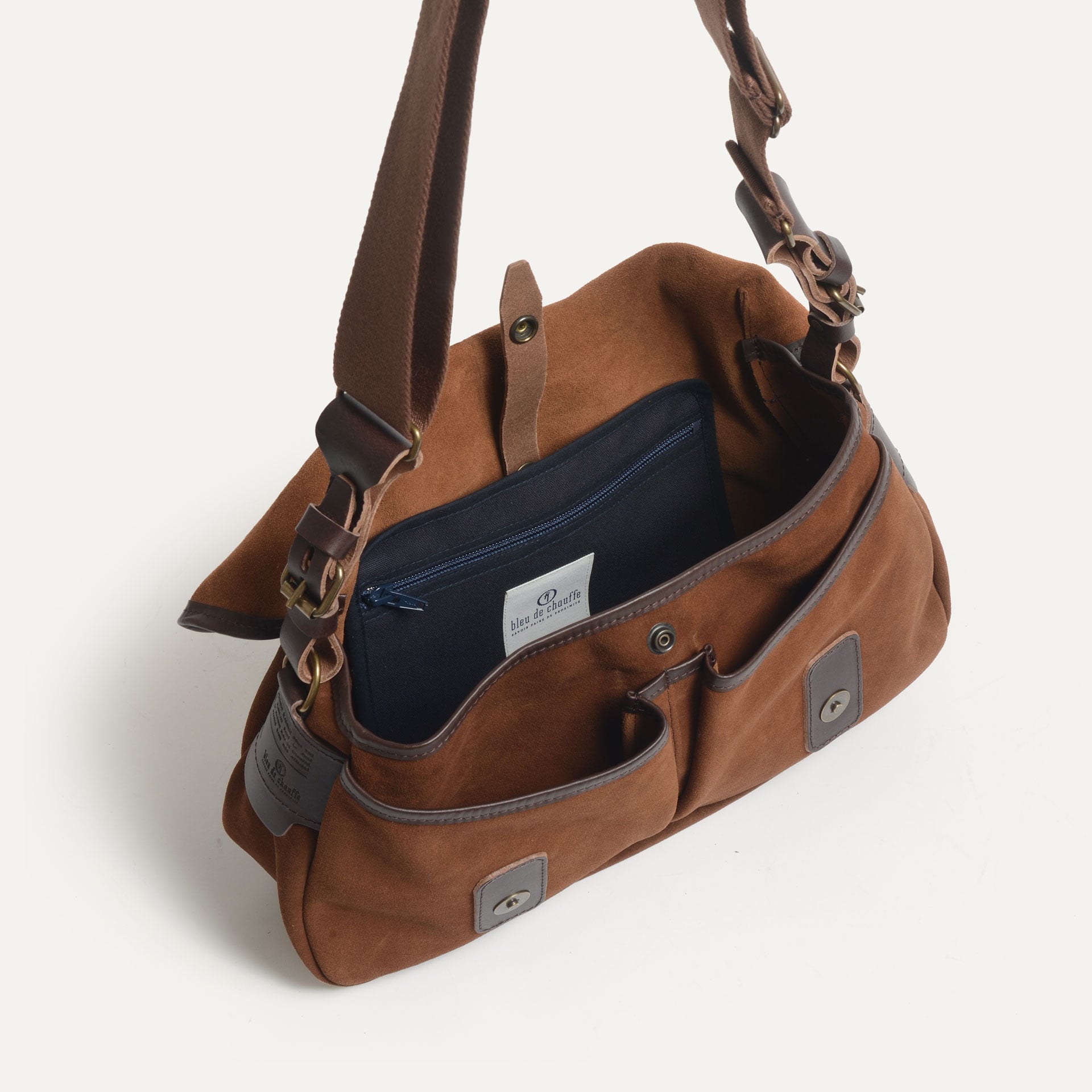 Musette des Fischers S / Veloursleder - Lohbraun (image n°4)