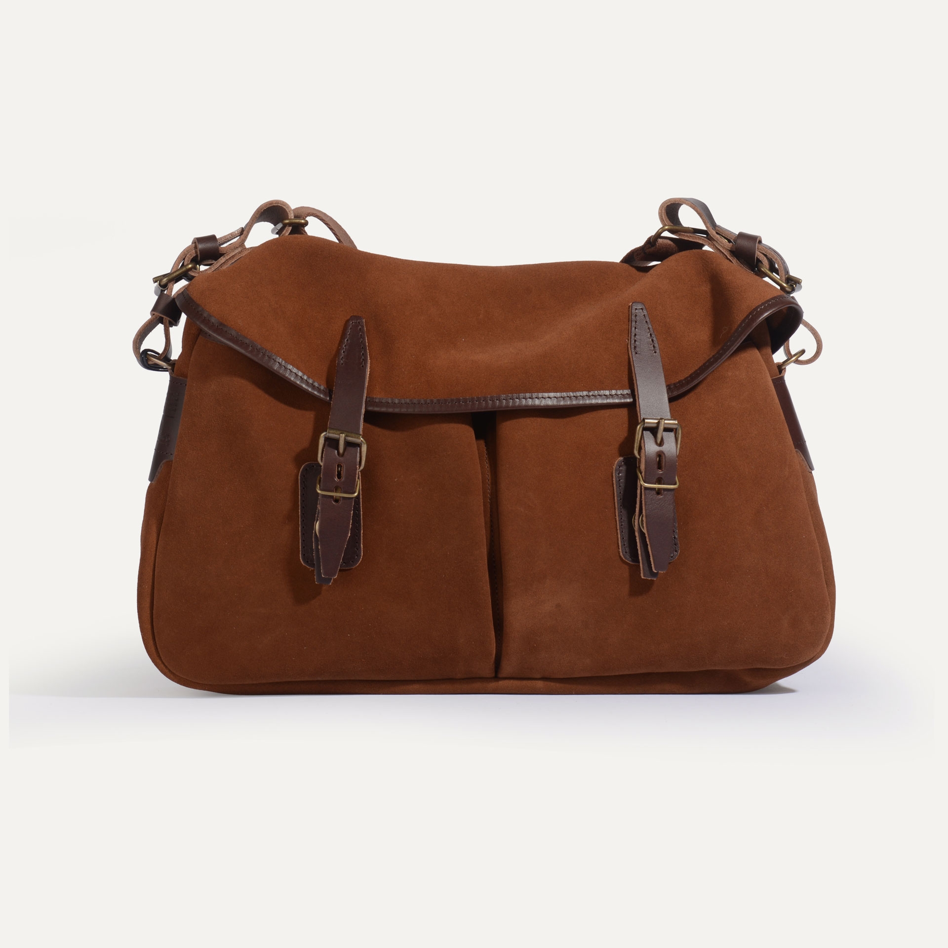 Musette des Fischers M / Veloursleder - Lohbraun (image n°1)
