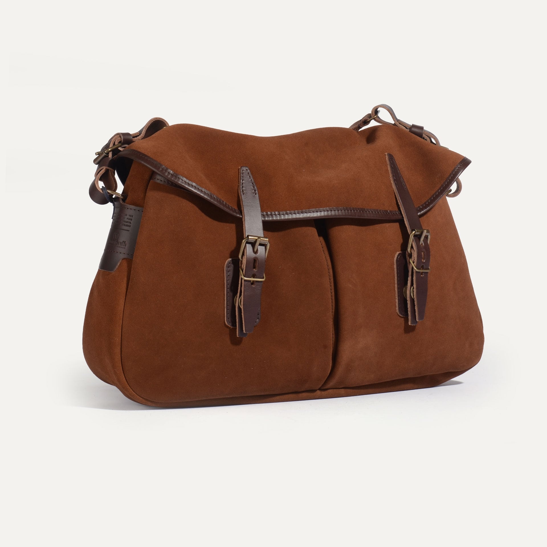Musette des Fischers M / Veloursleder - Lohbraun (image n°2)