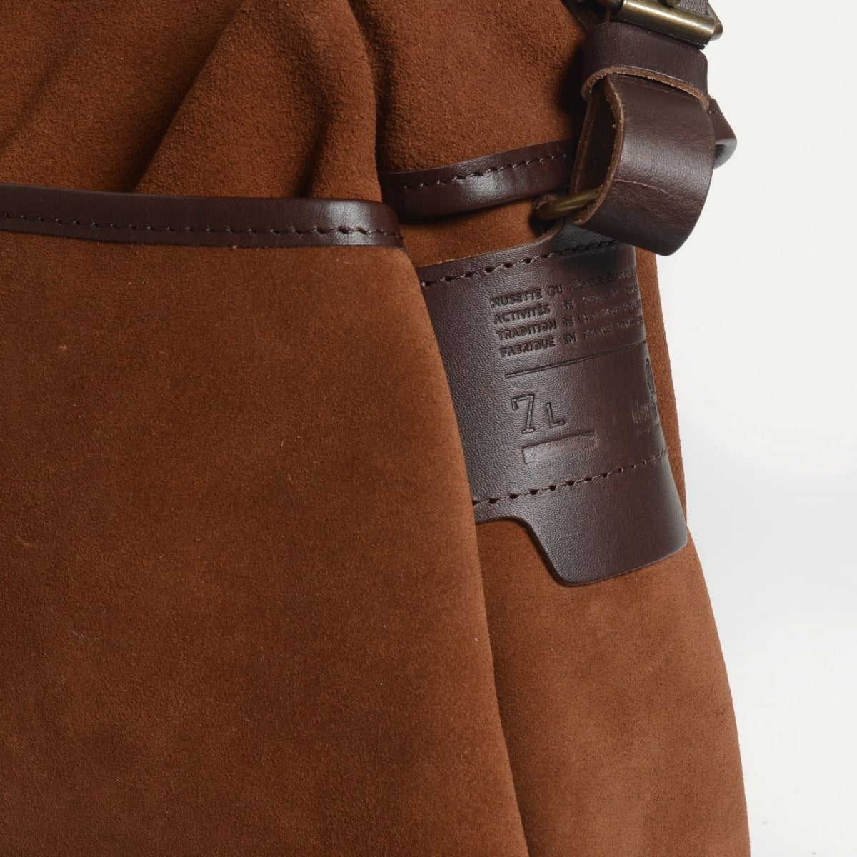 Musette M Fisherman's bag / Suede - Fawn Brown (image n°5)