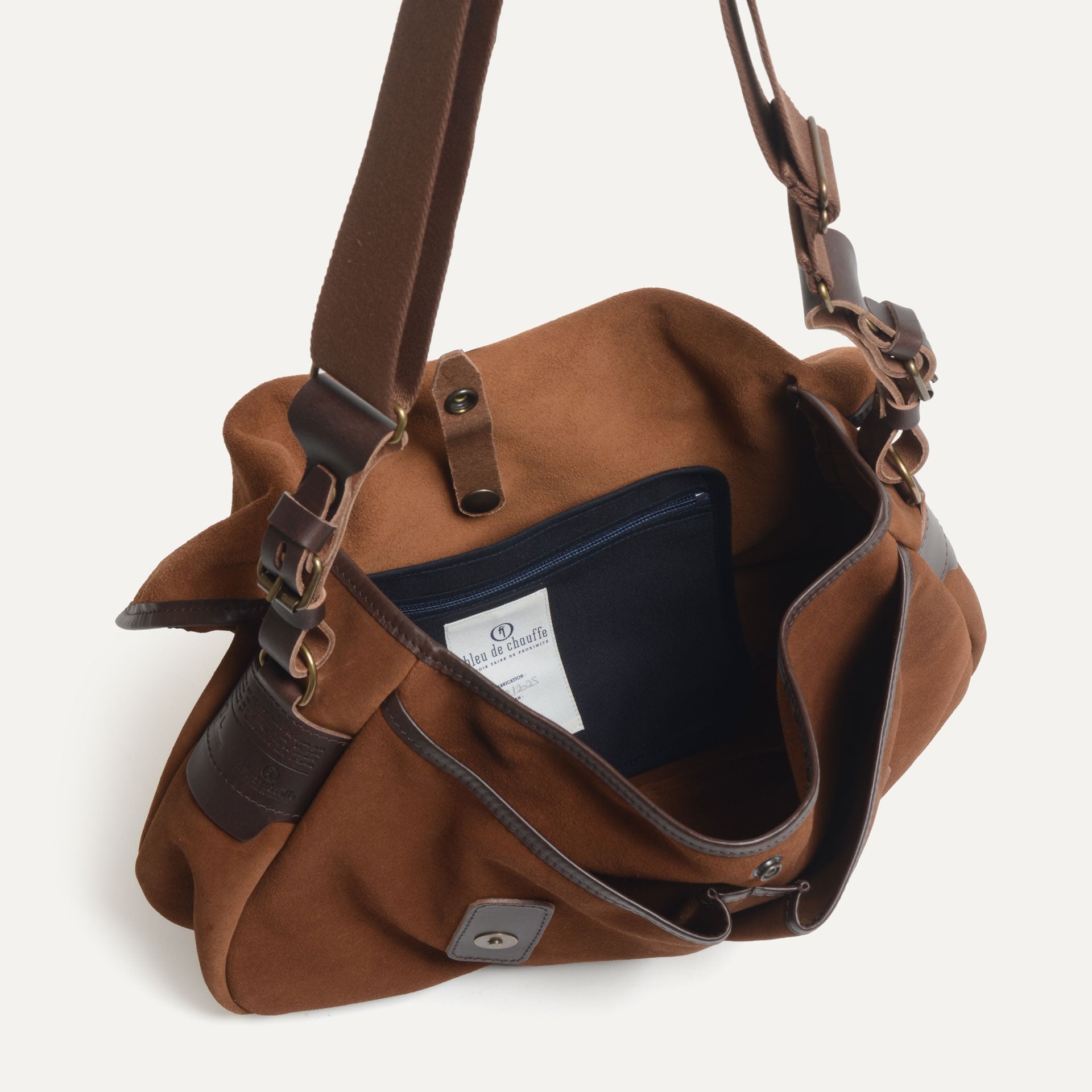 Musette des Fischers M / Veloursleder - Lohbraun (image n°6)
