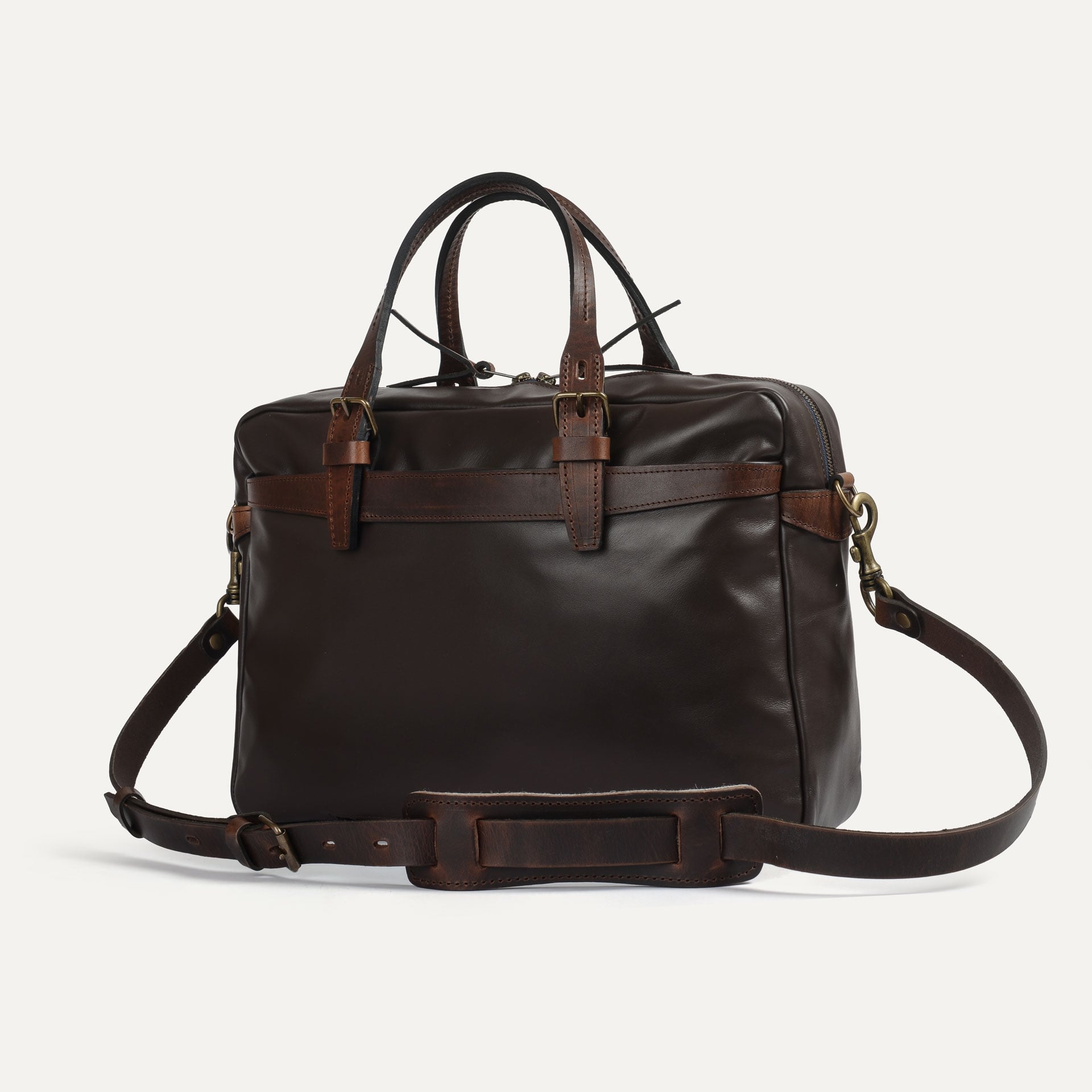 Sac business Ledger Liscio - Marron (image n°3)
