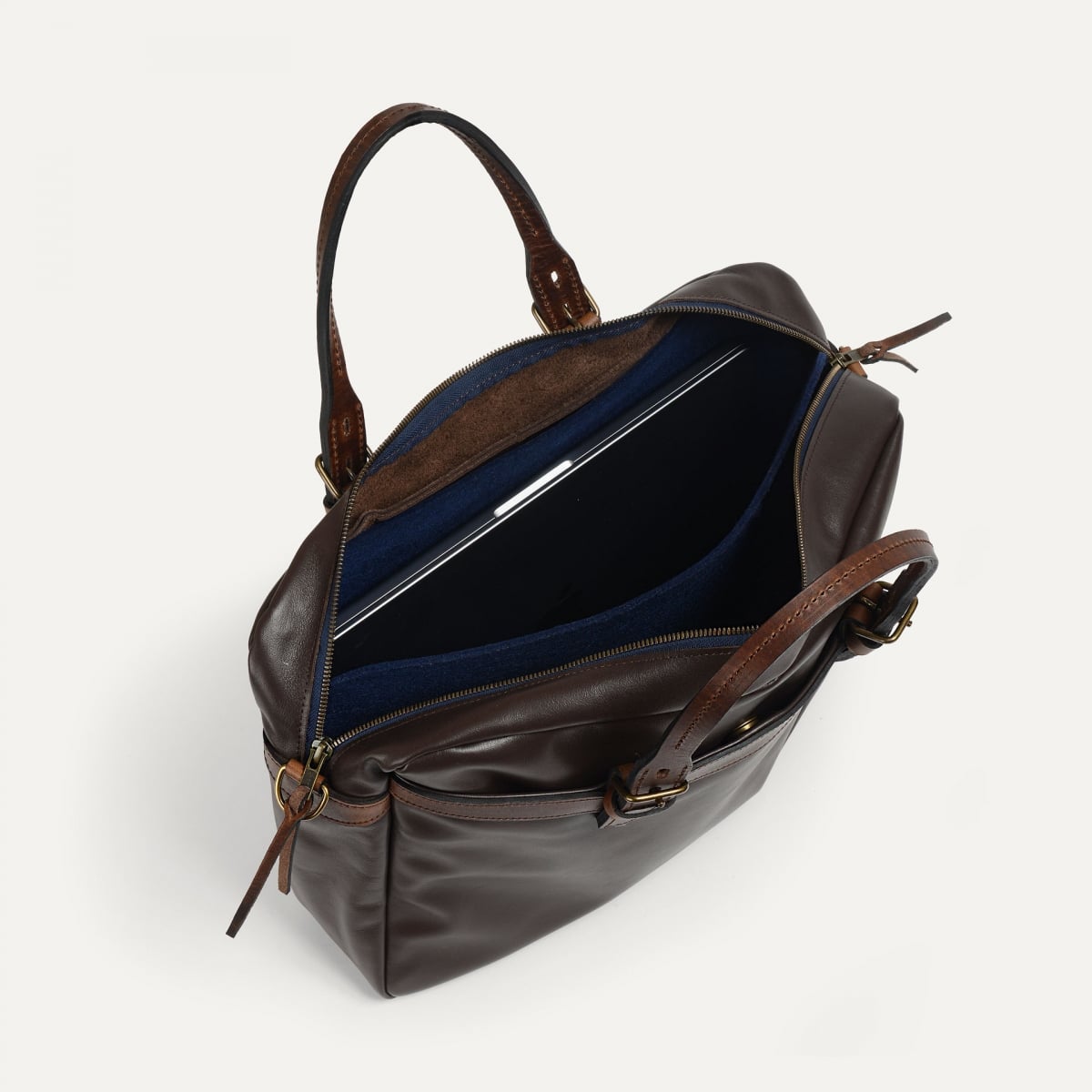 Sac business Ledger Liscio - Marron (image n°6)