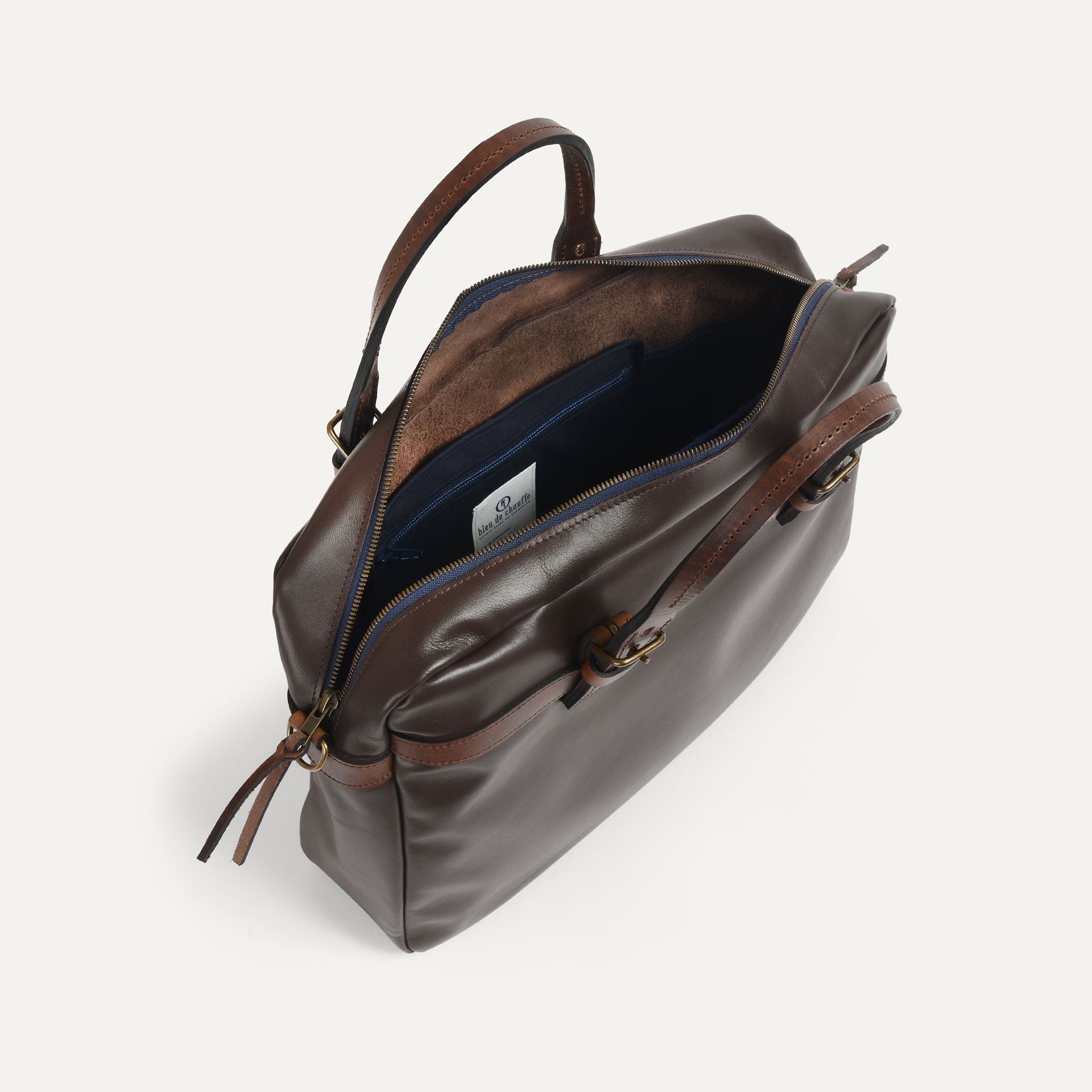 Sac business Ledger Liscio - Marron (image n°7)