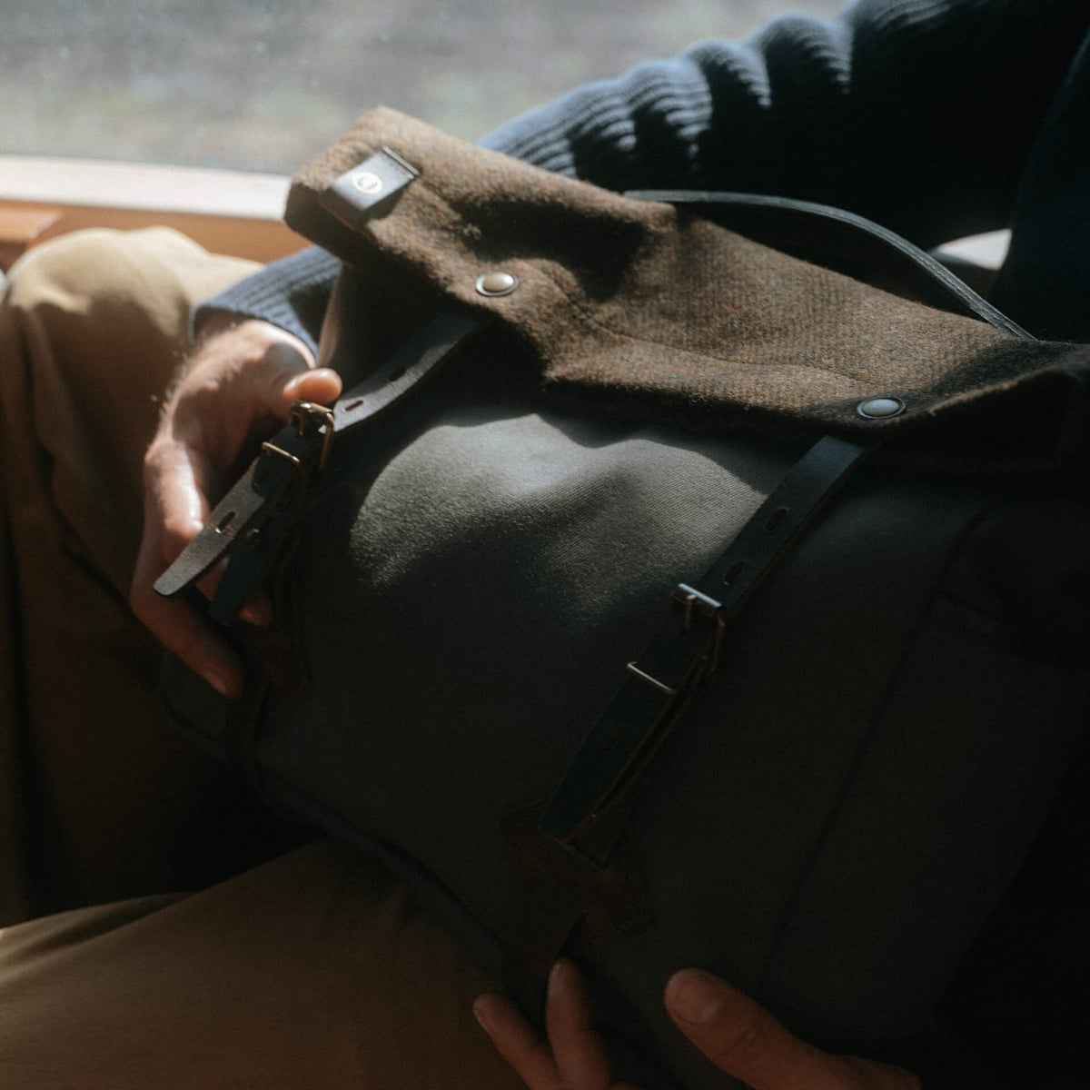 Gaston Musette Tasche - Khaki BM/Tweed (image n°8)