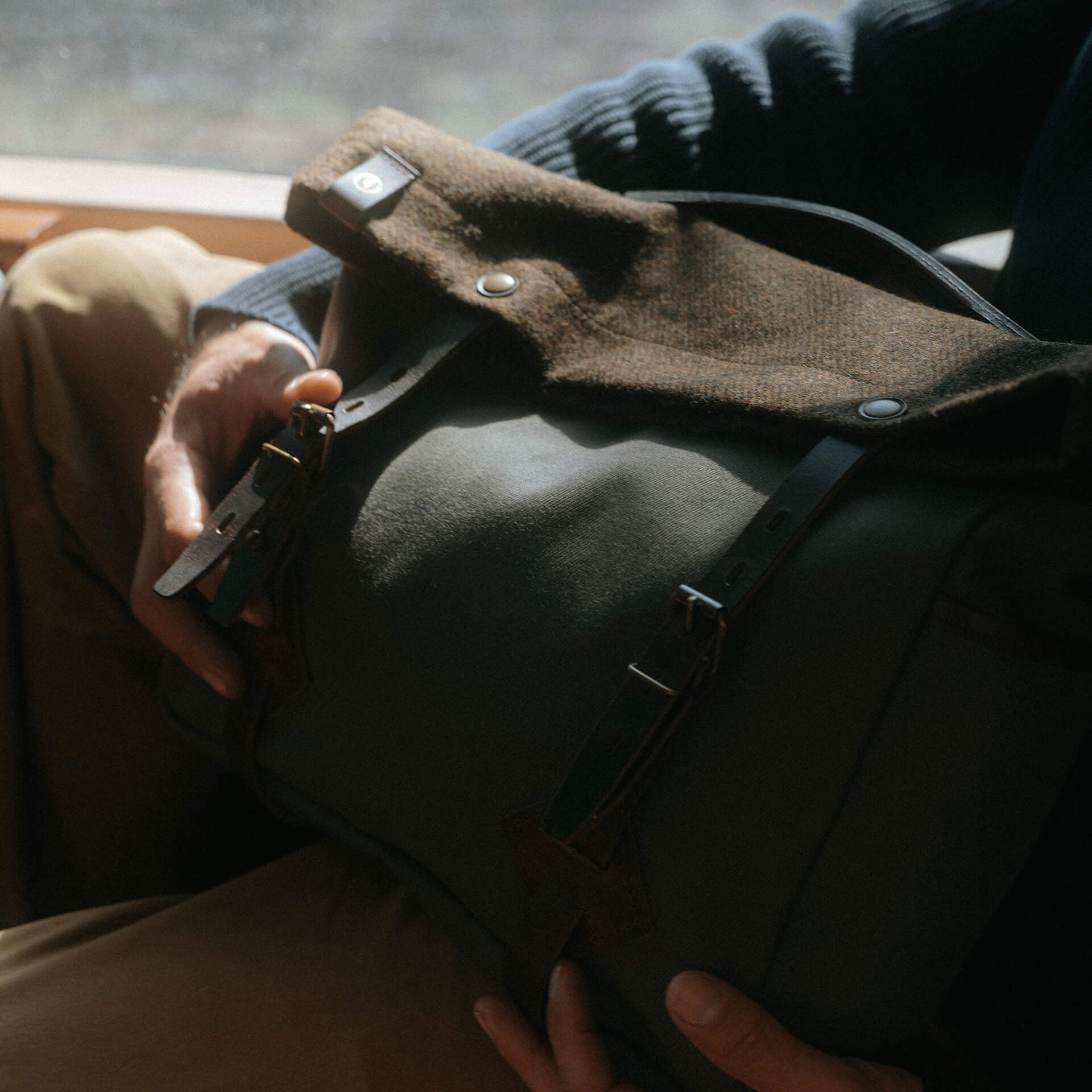Gaston Musette Tasche - Khaki BM/Tweed (image n°8)