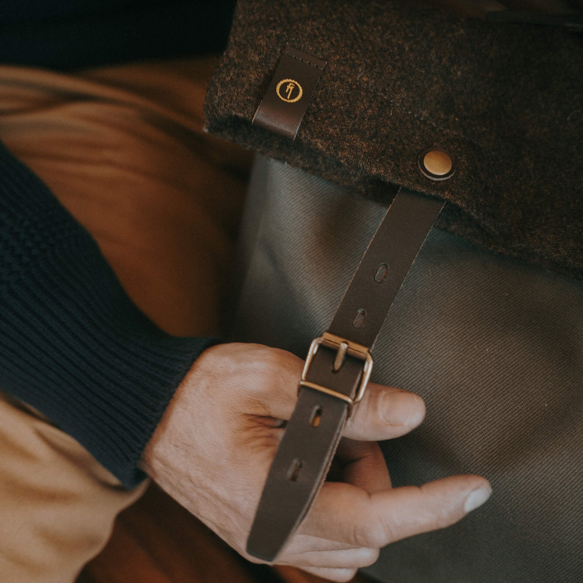 Gaston Musette Tasche - Khaki BM/Tweed (image n°9)