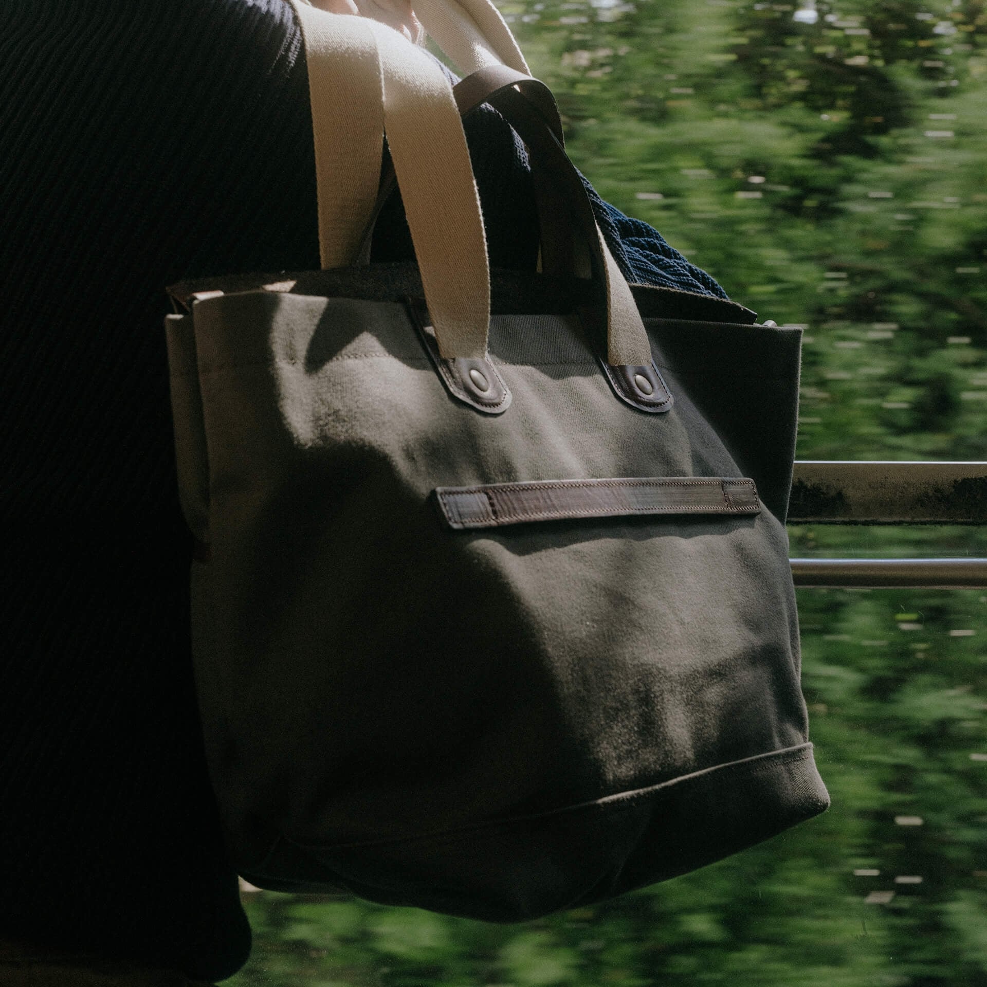 Cabas business Méline - Kaki BM/Tweed (image n°11)