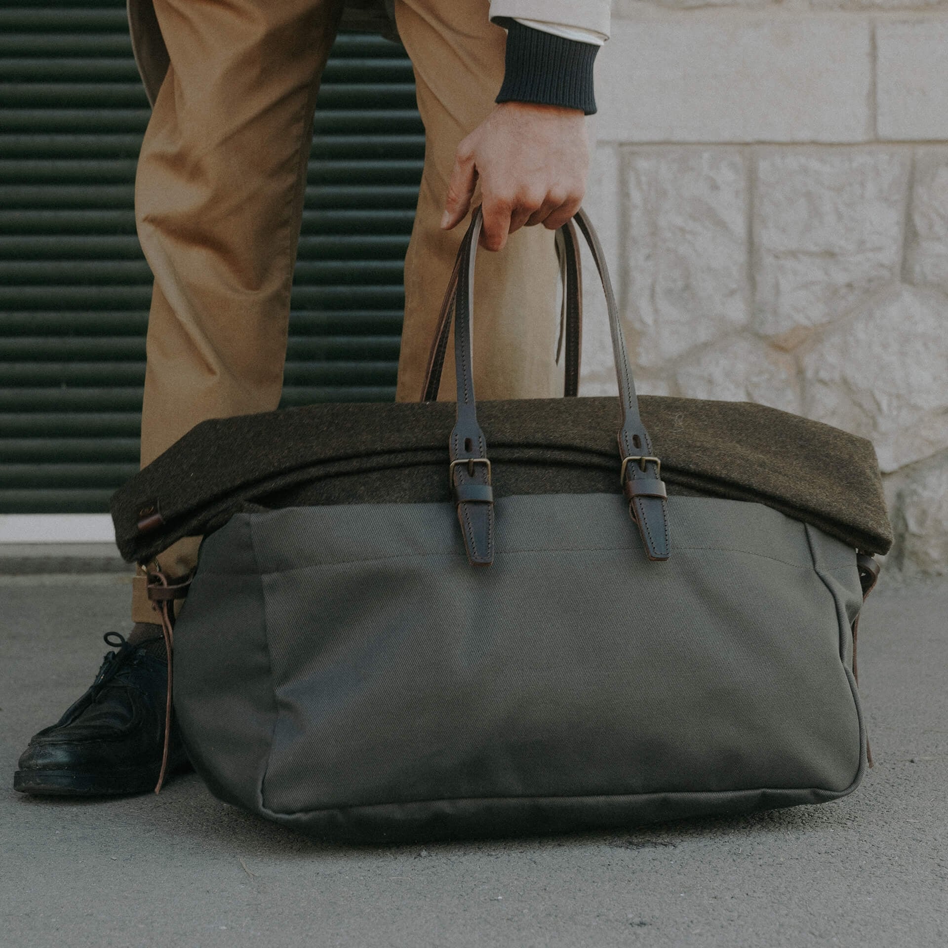 Sac de voyage Cabine - Kaki BM / Tweed (image n°6)
