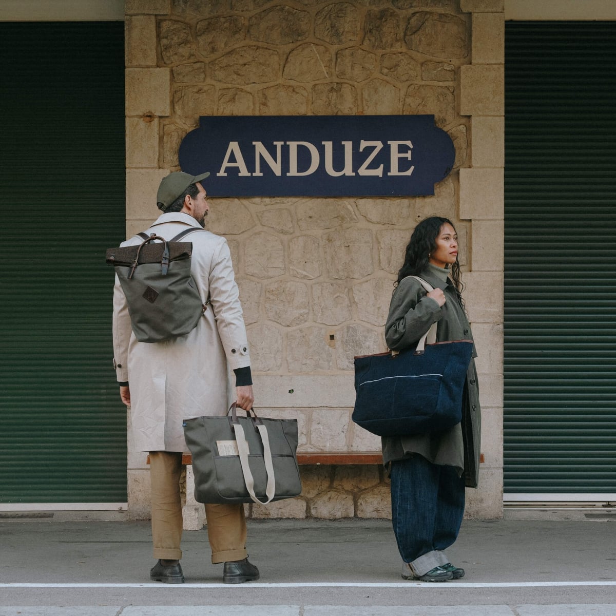 Meline Business Tote - Khaki BM/Tweed (image n°10)